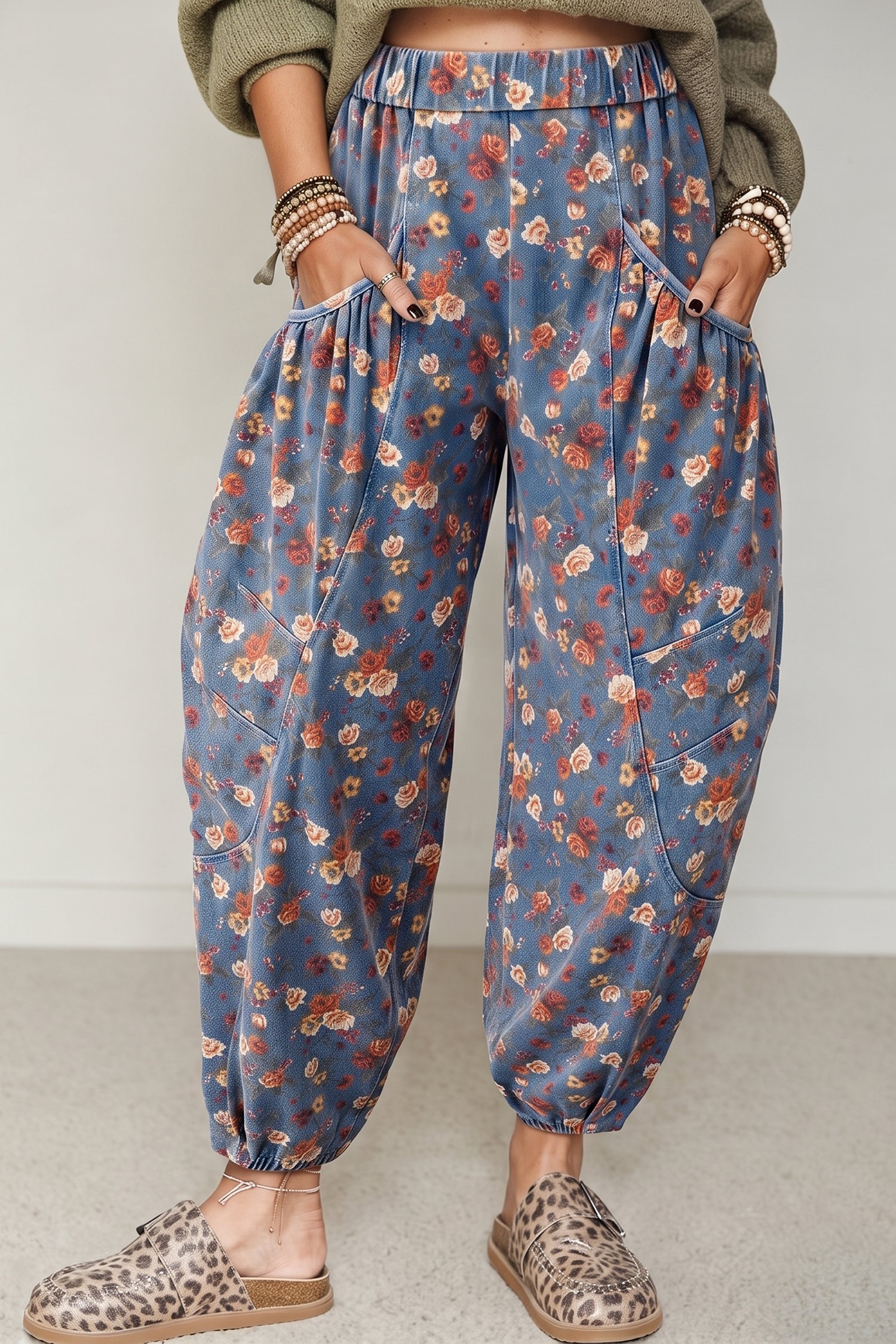 Floral Barrel Jeans - Image 4