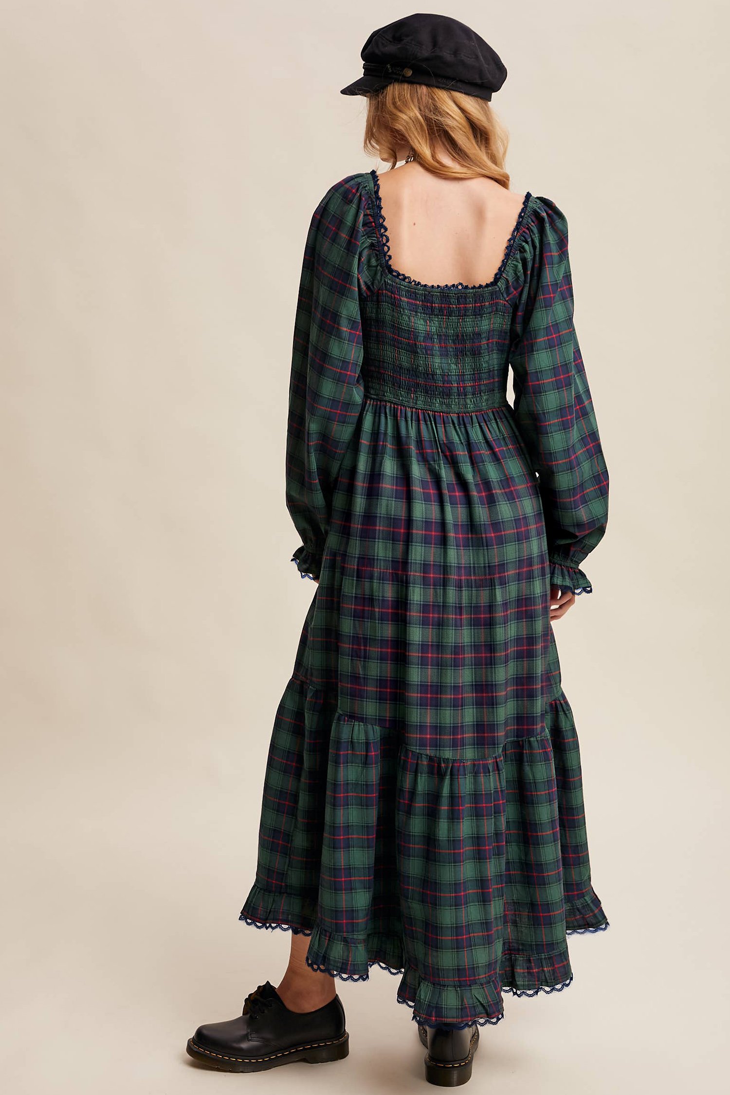 Vintage Plaid Shift Dress - Image 3