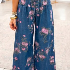 Floral Wide Leg Jeans