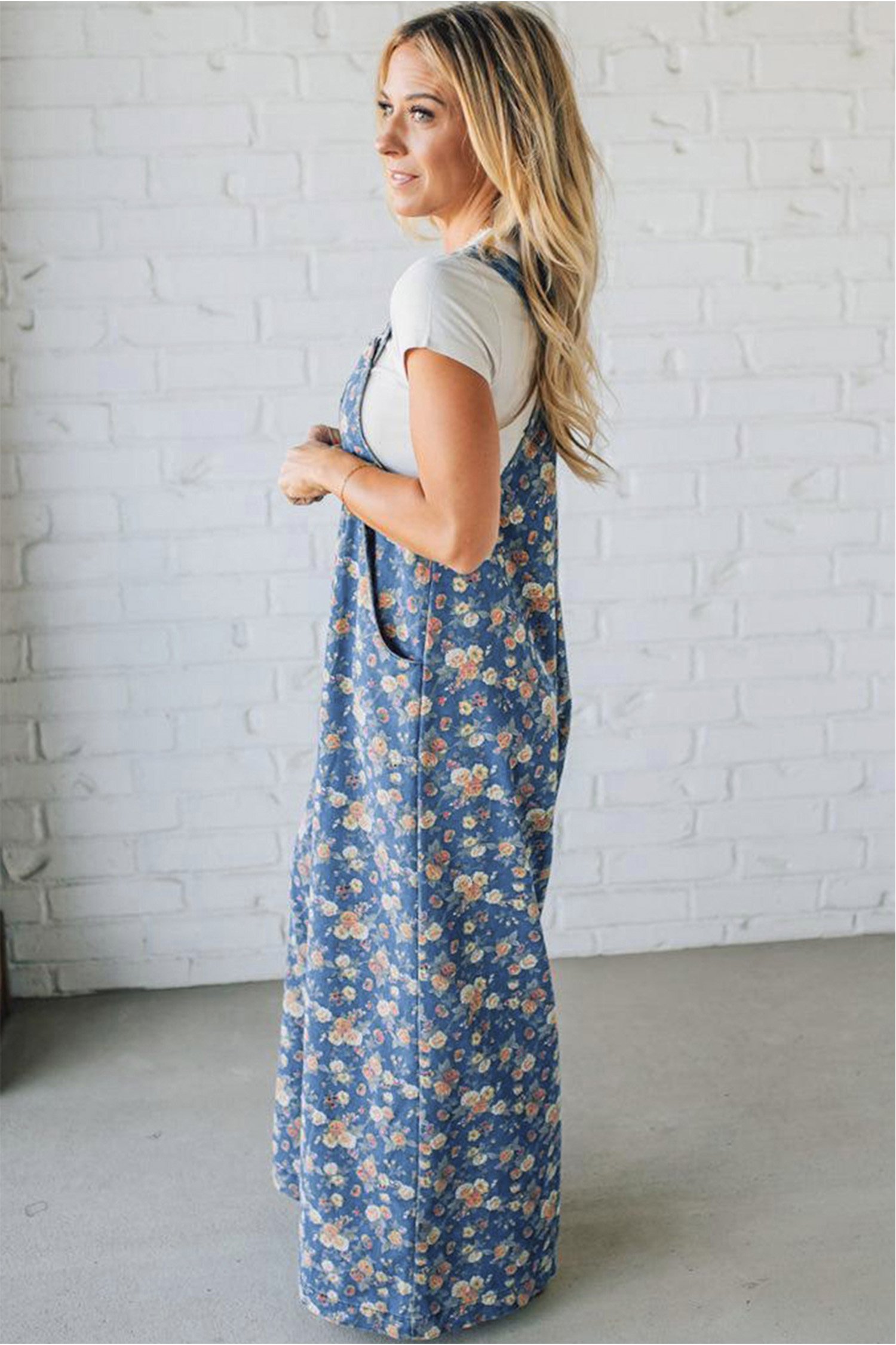 Vintage Rose Denim Overall - Image 3