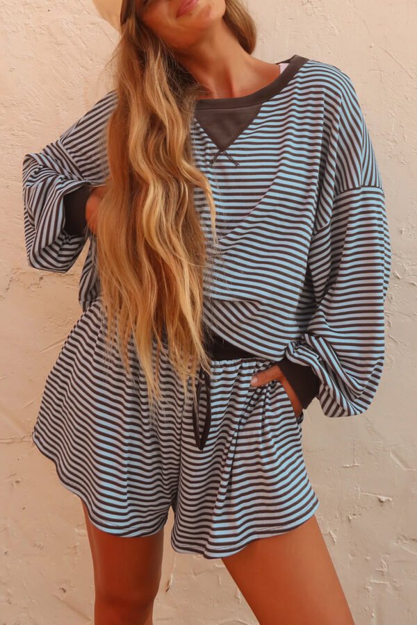 Brown Stripe Oversized Set