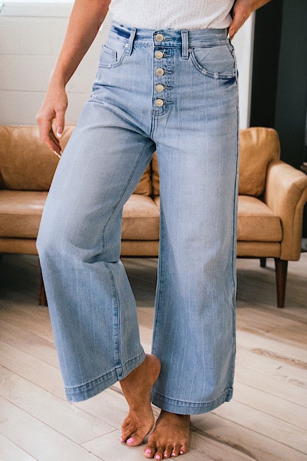 Sailor Cut Wide Jeans - Image 4