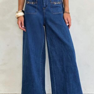Wide Leg Denim Pants