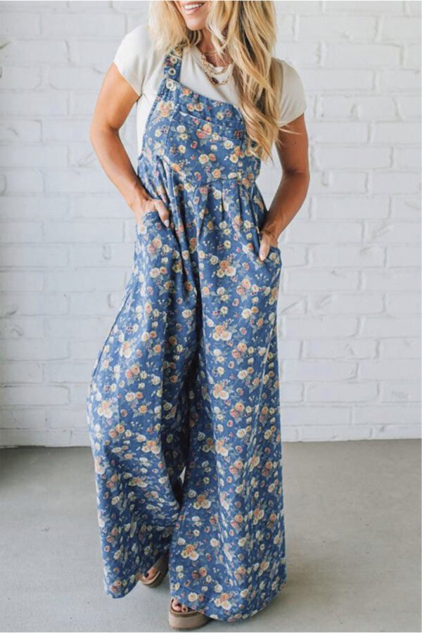 Vintage Rose Denim Overall