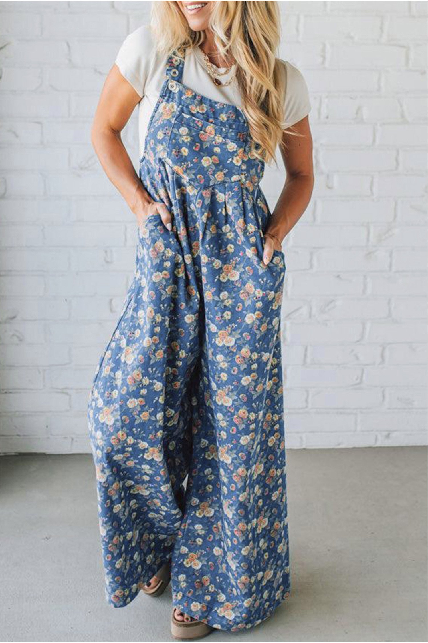 Vintage Rose Denim Overall