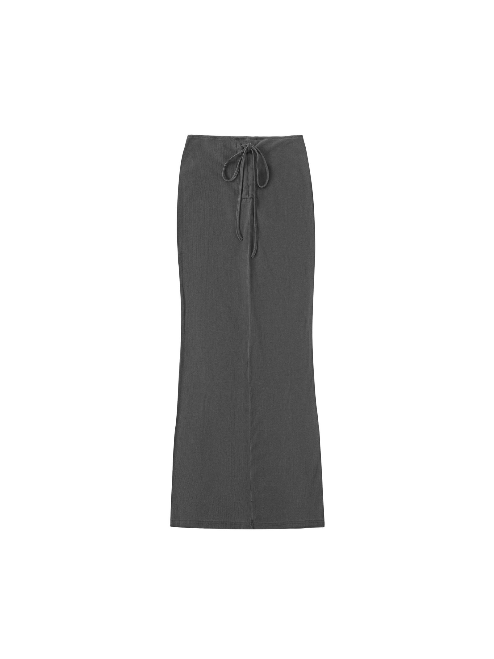 Dyed Washed Drawstring Maxi Skirt - Image 9