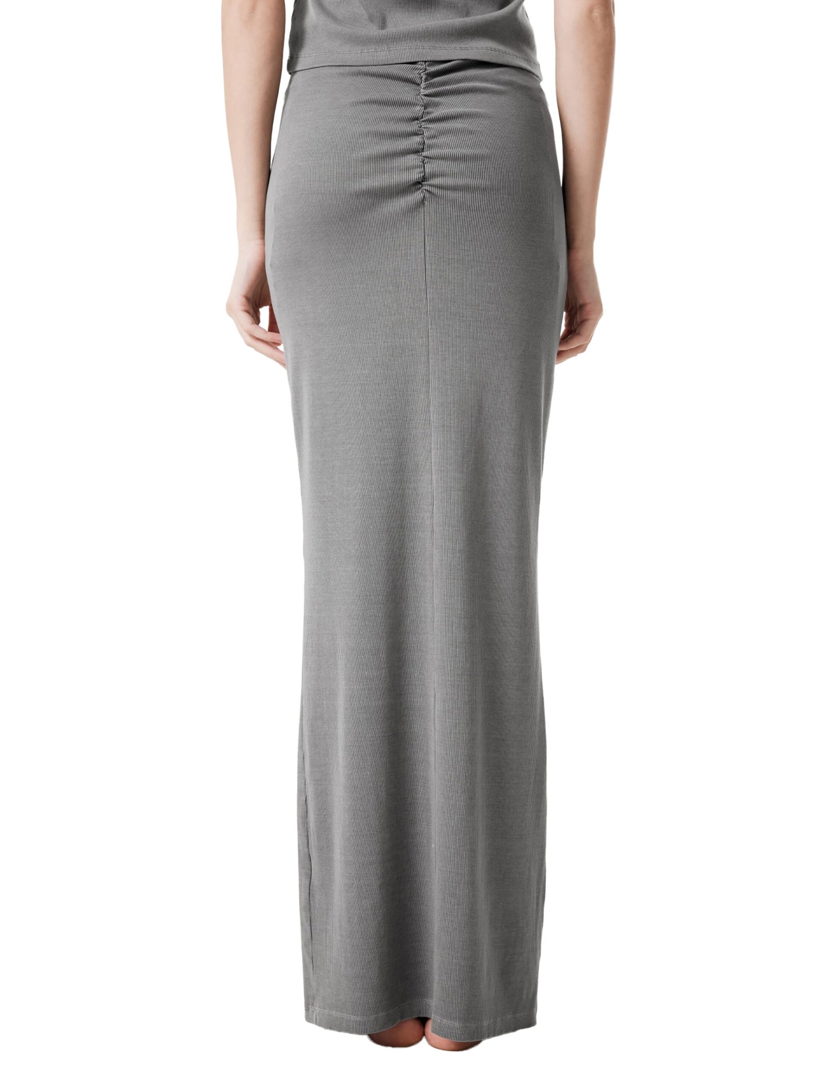 Dyed Washed Drawstring Maxi Skirt - Image 13