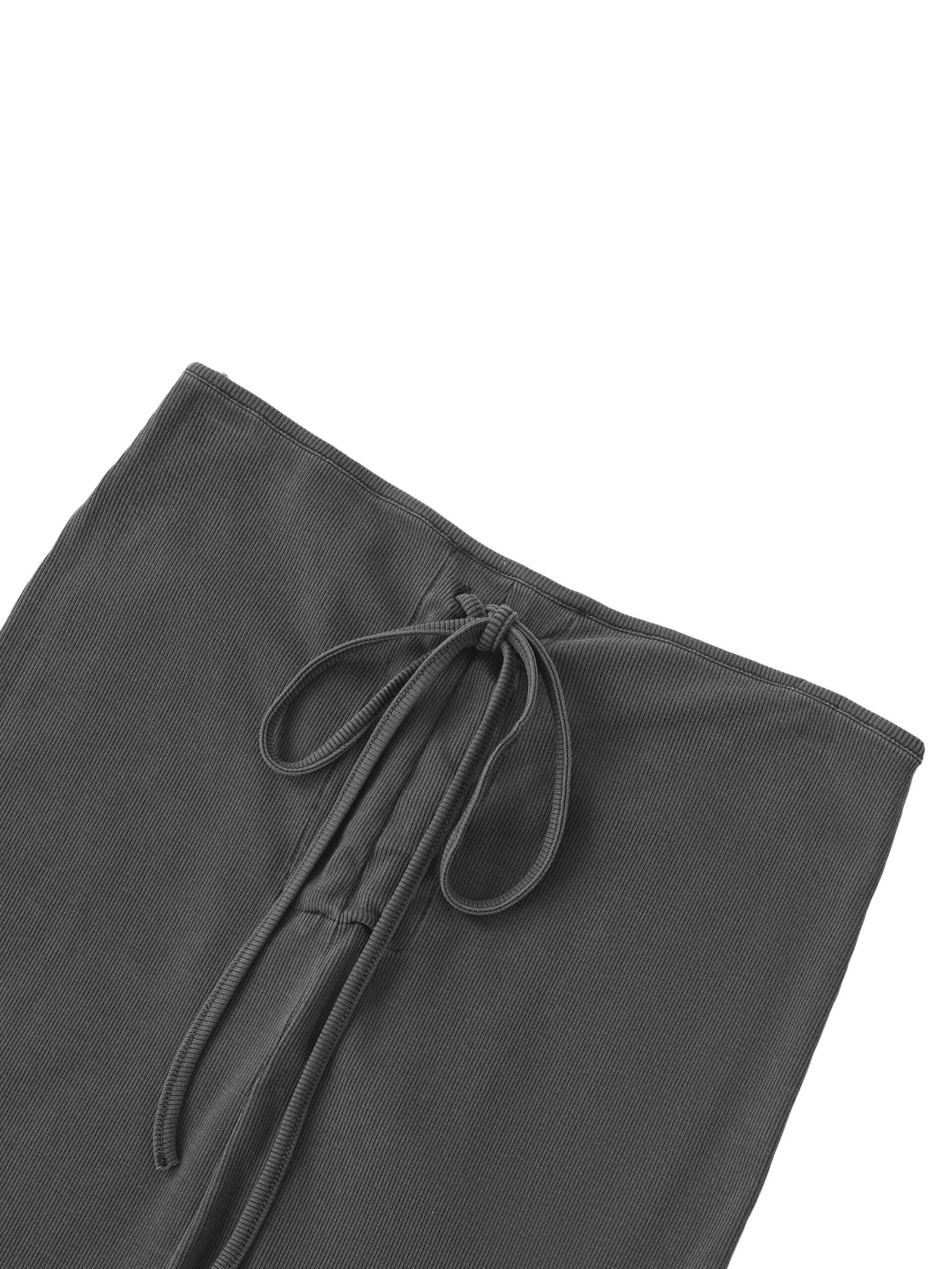 Dyed Washed Drawstring Maxi Skirt - Image 16