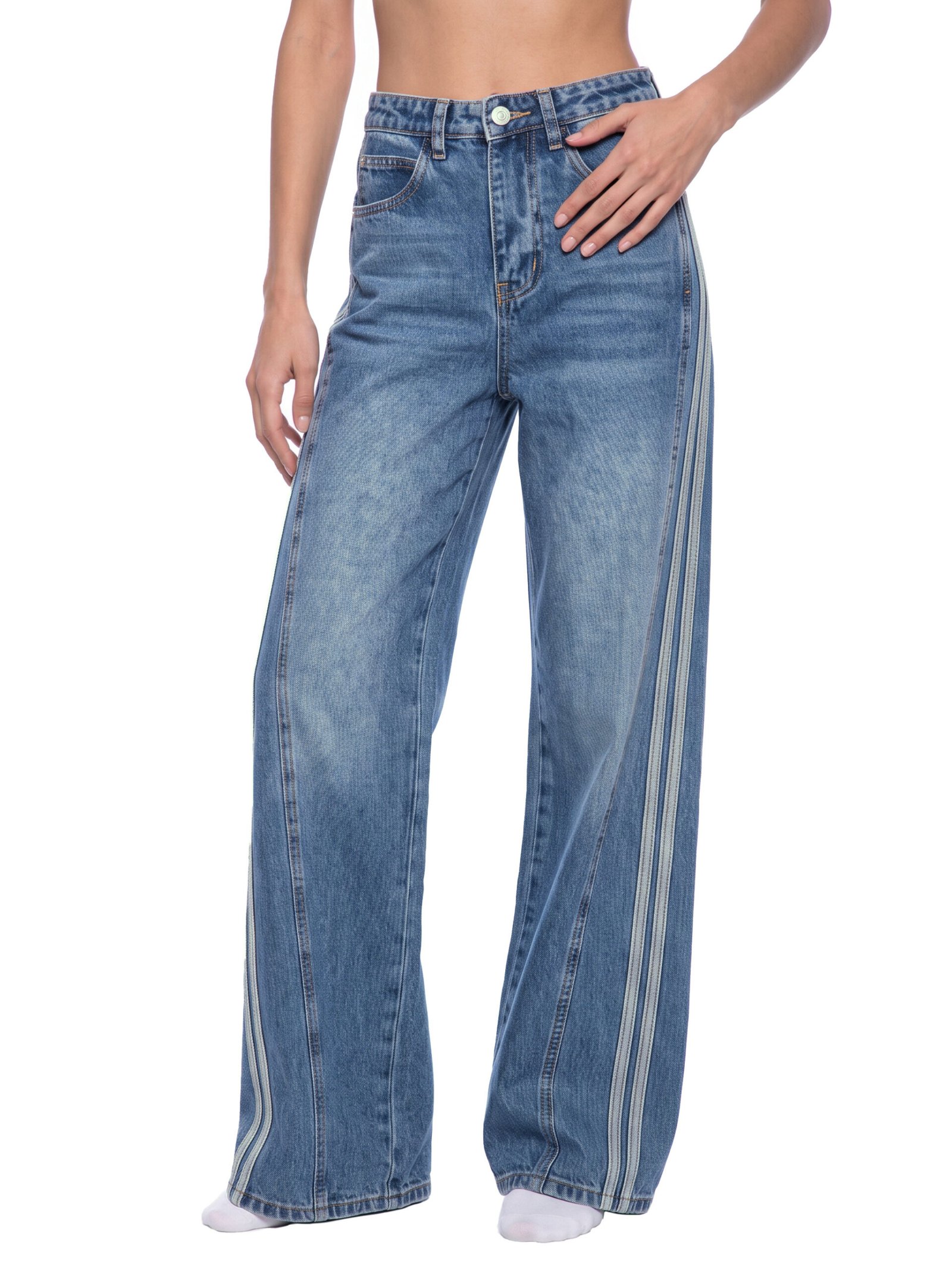 Wide Leg Denim Jeans