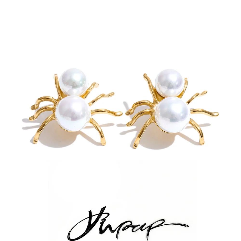 Pearl Spider Earrings