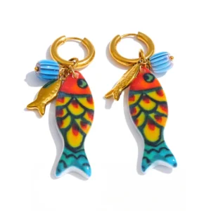 Amalfi Fish Charm Earrings