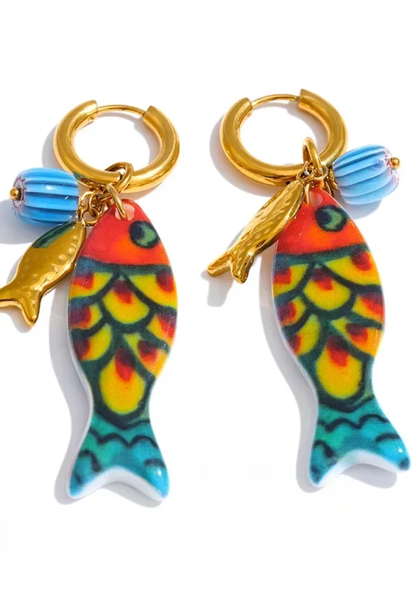 Amalfi Fish Charm Earrings