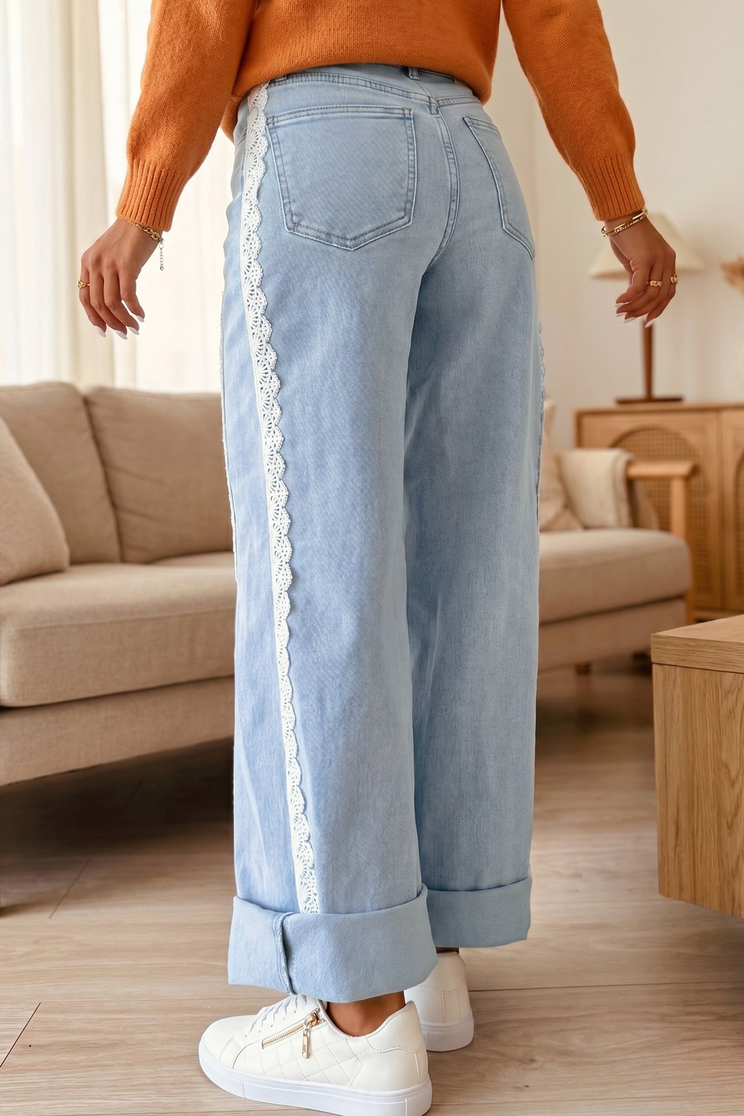 The June Lace Trim Jeans - Image 4