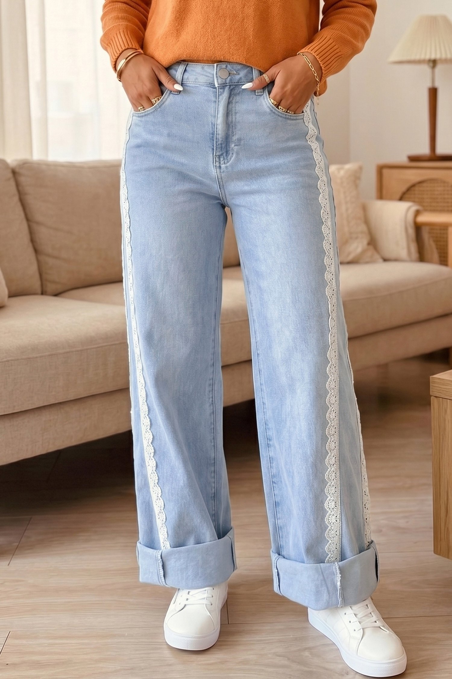 The June Lace Trim Jeans - Image 3