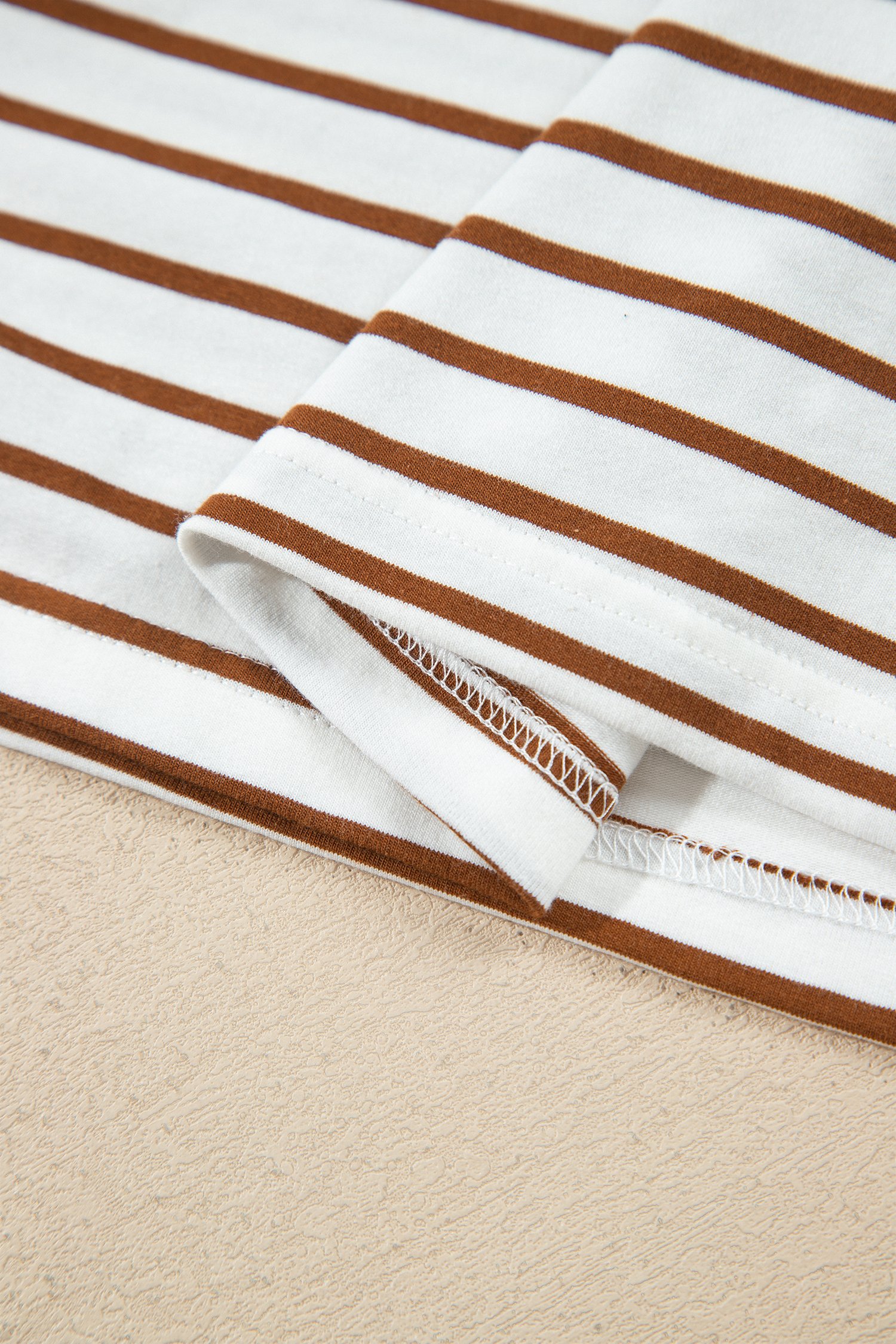 Khaki Stripe Pants 2pcs Set - Image 8