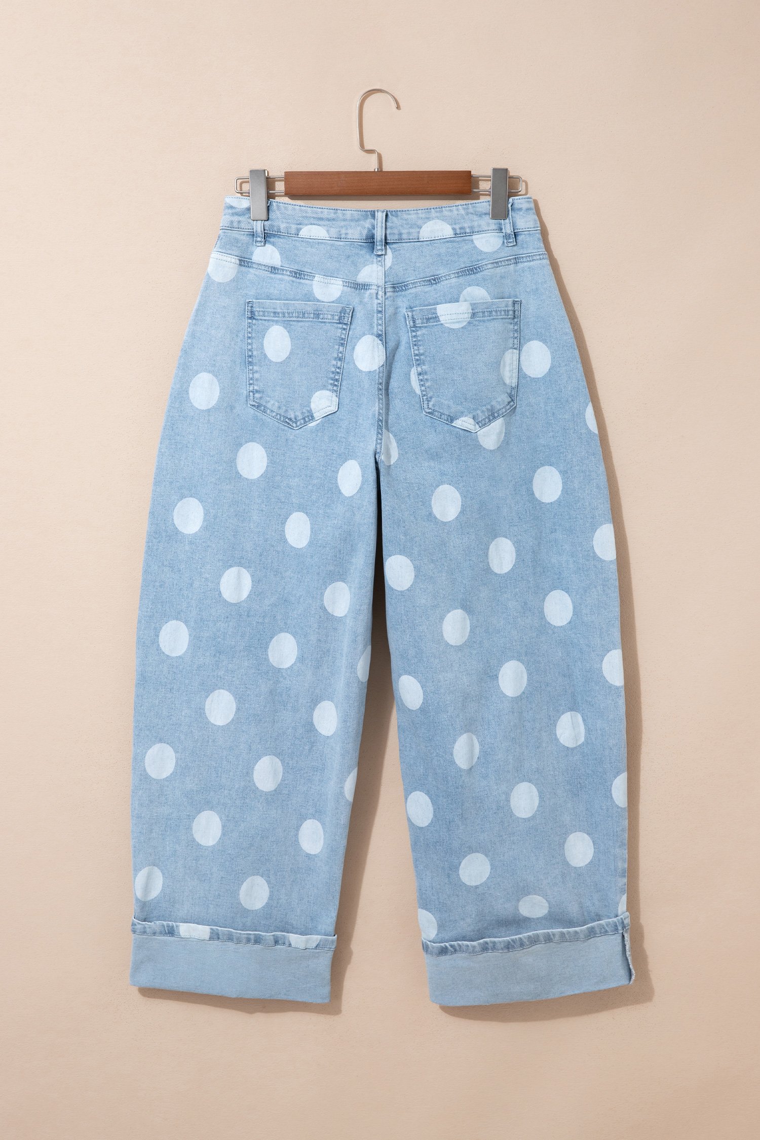 Polka Dot Ankle-Length Jeans - Image 7