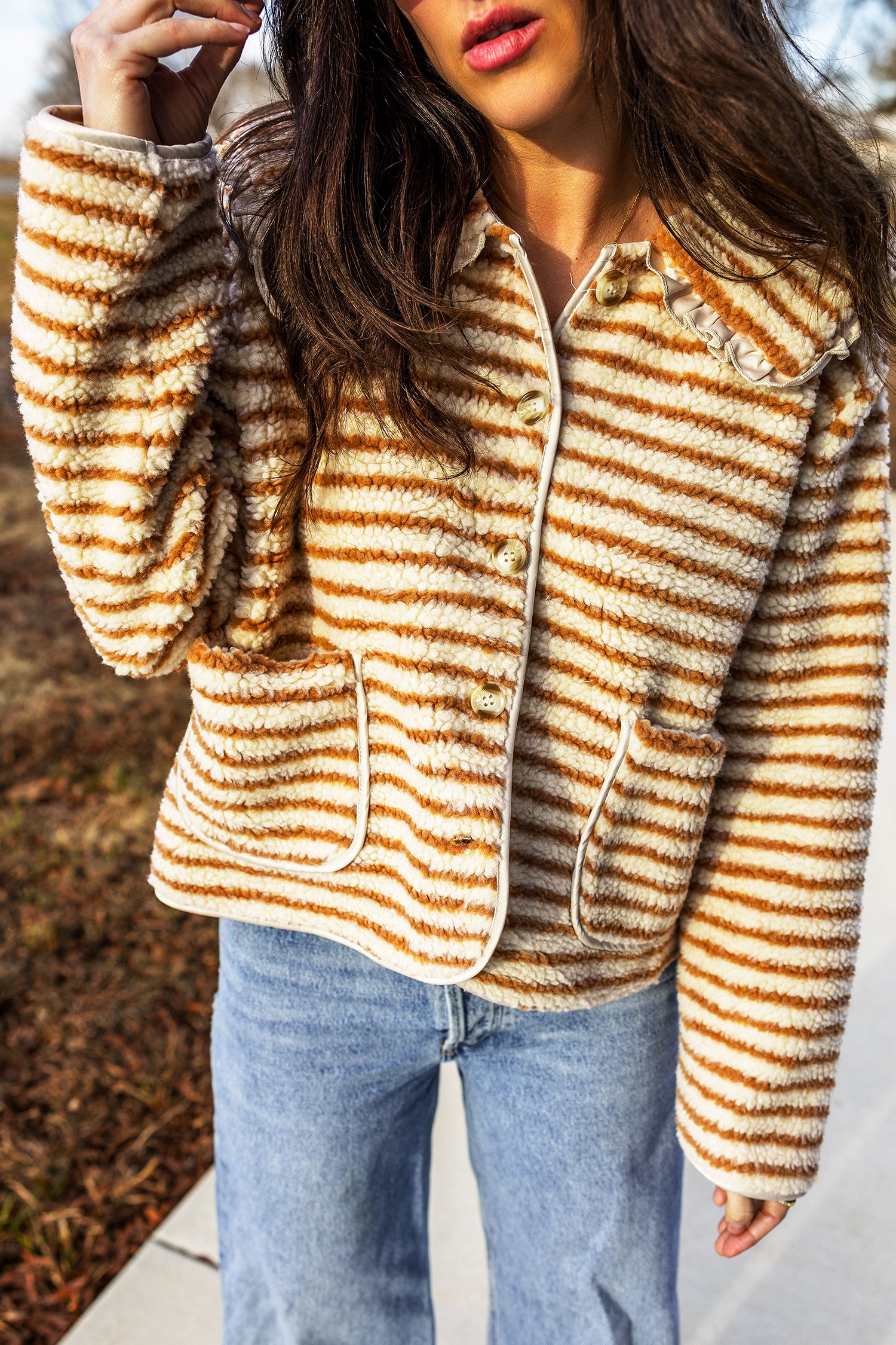 Fleece Button Front Shacket - Image 7