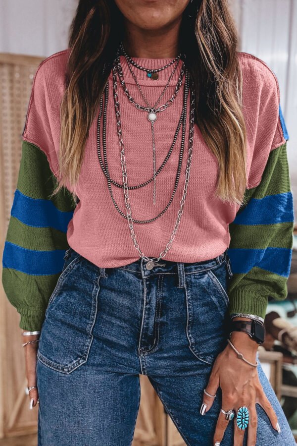 Western Colorblock Sweater