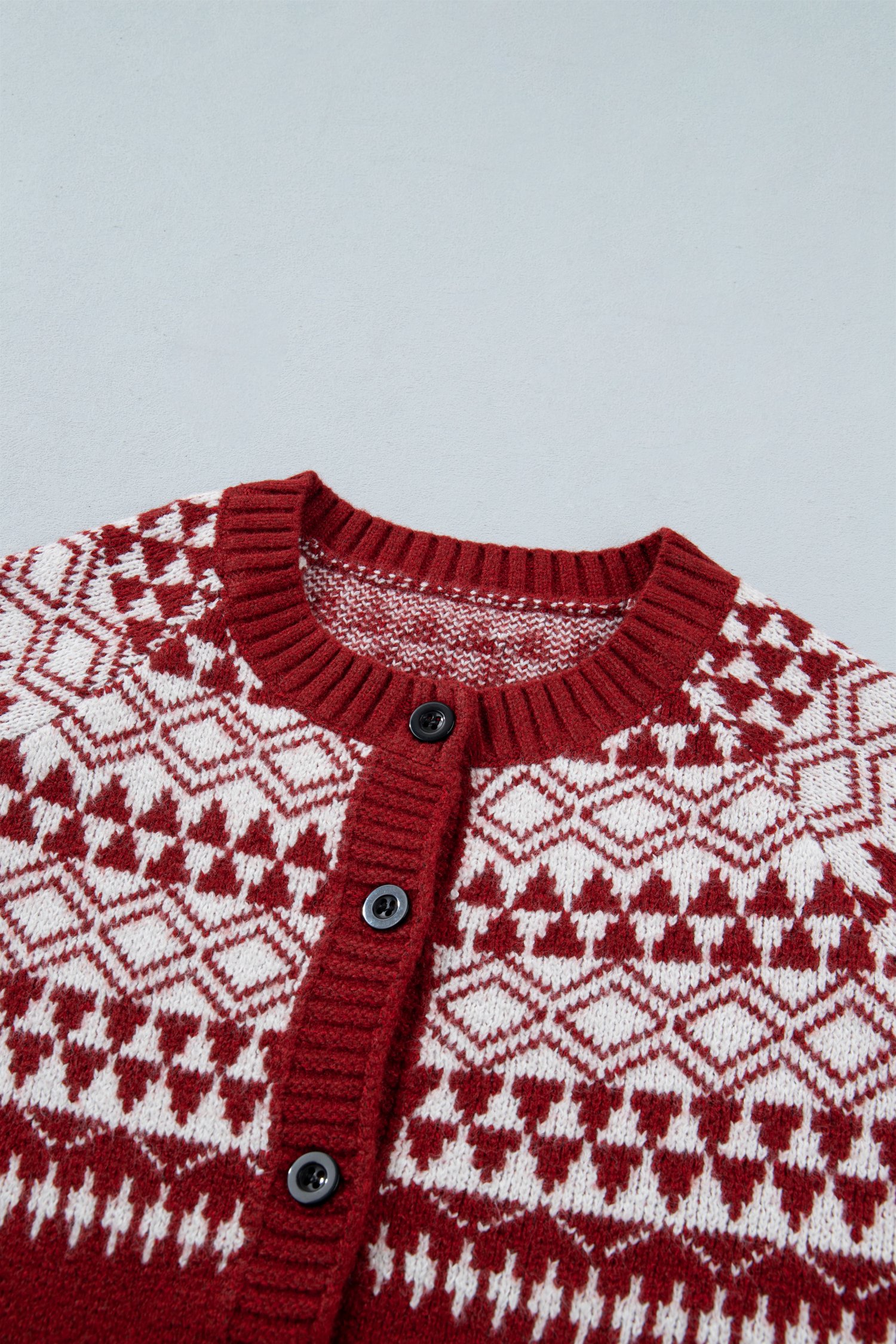 Red Plaid Cardigan - Image 8