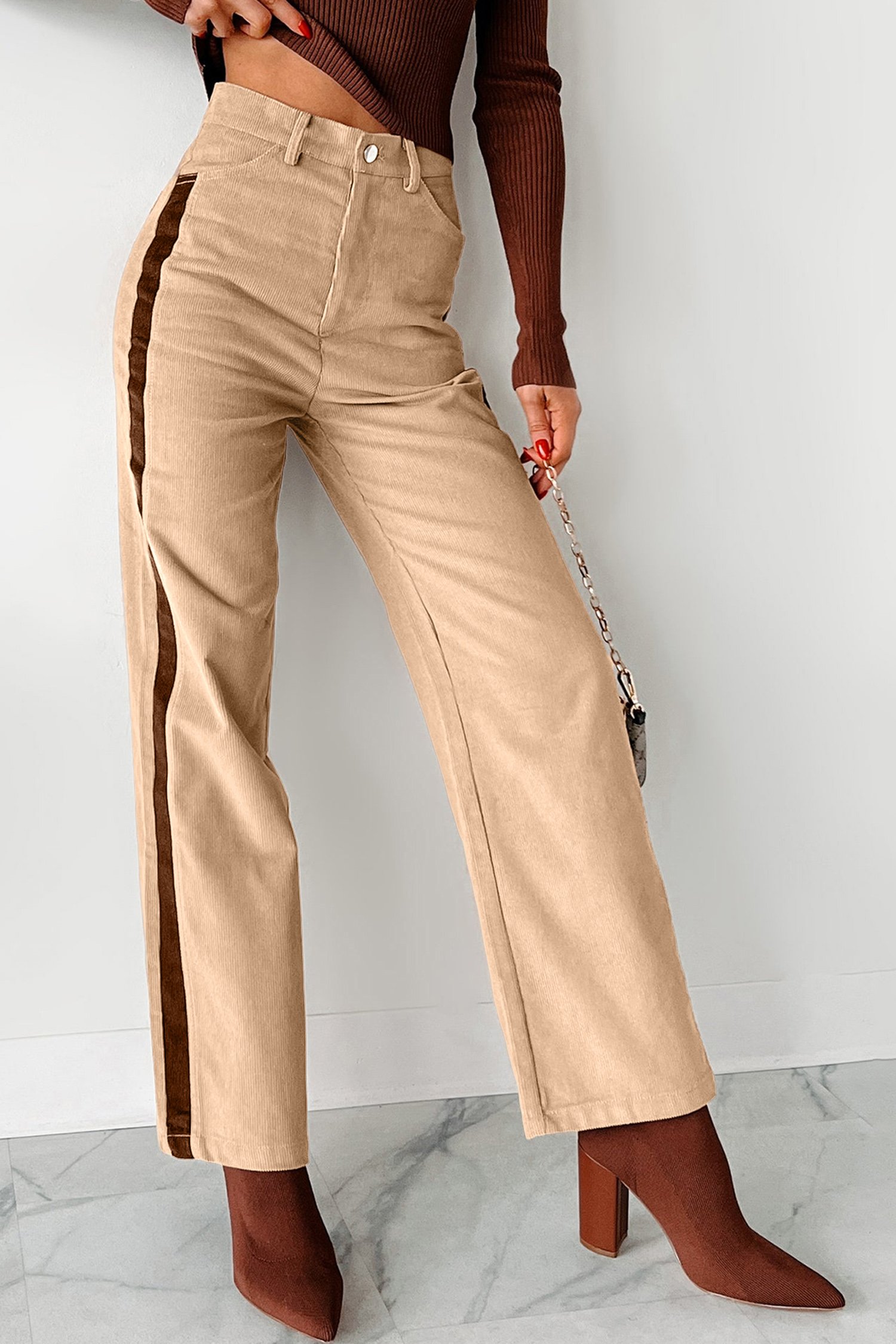 Corduroy Side Panel Pants