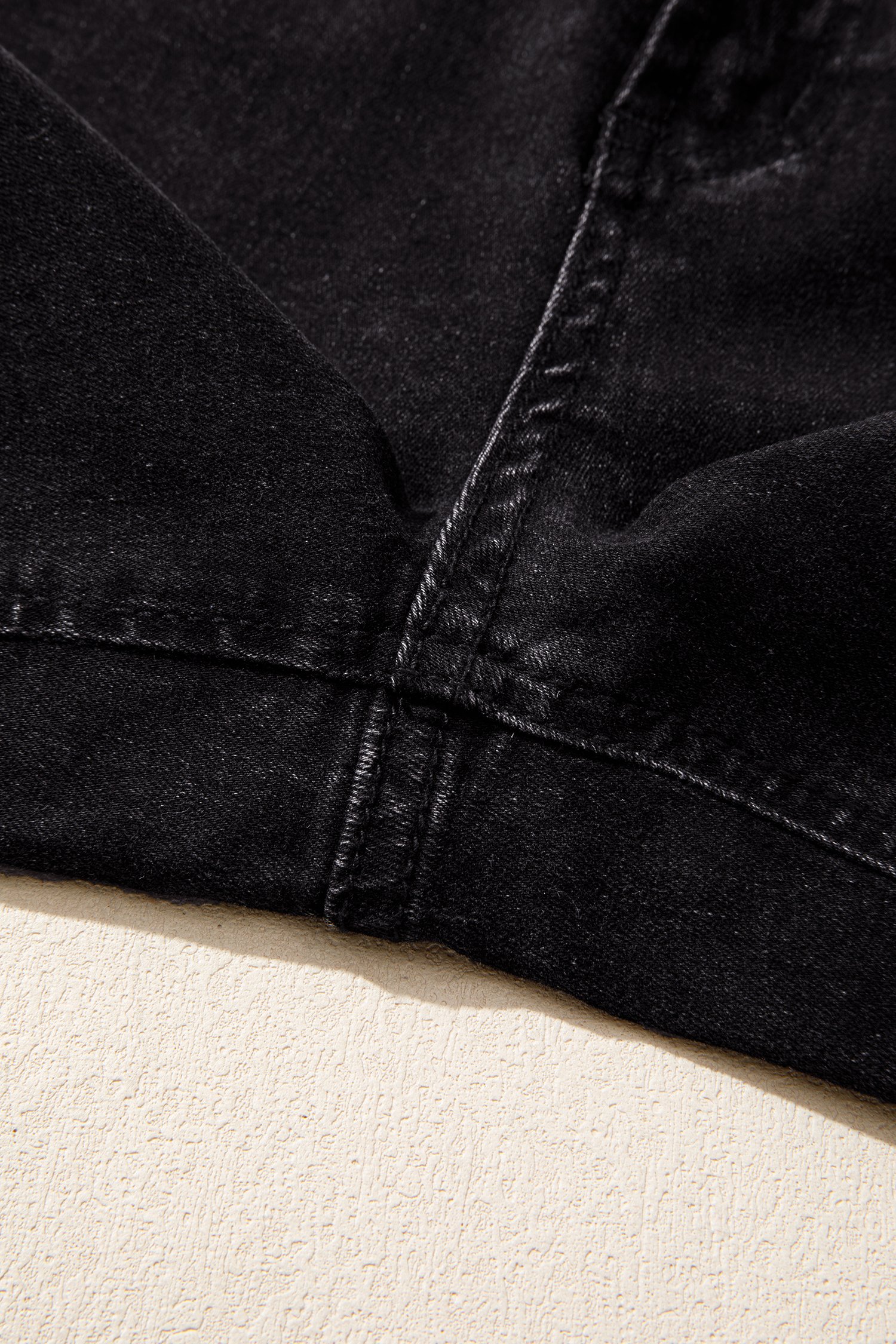 Black Studded Straight Leg Jeans - Image 9