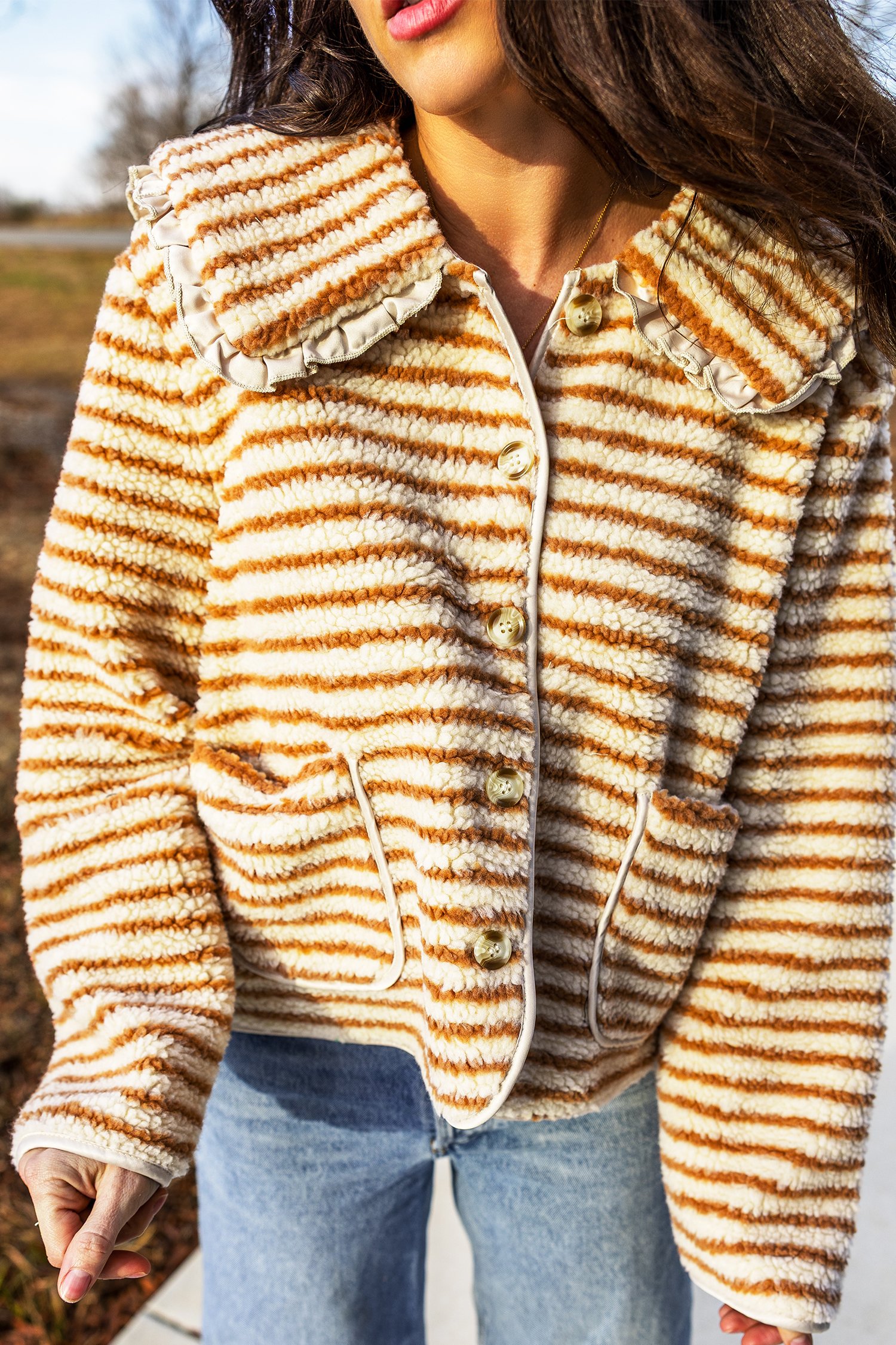Fleece Button Front Shacket - Image 5
