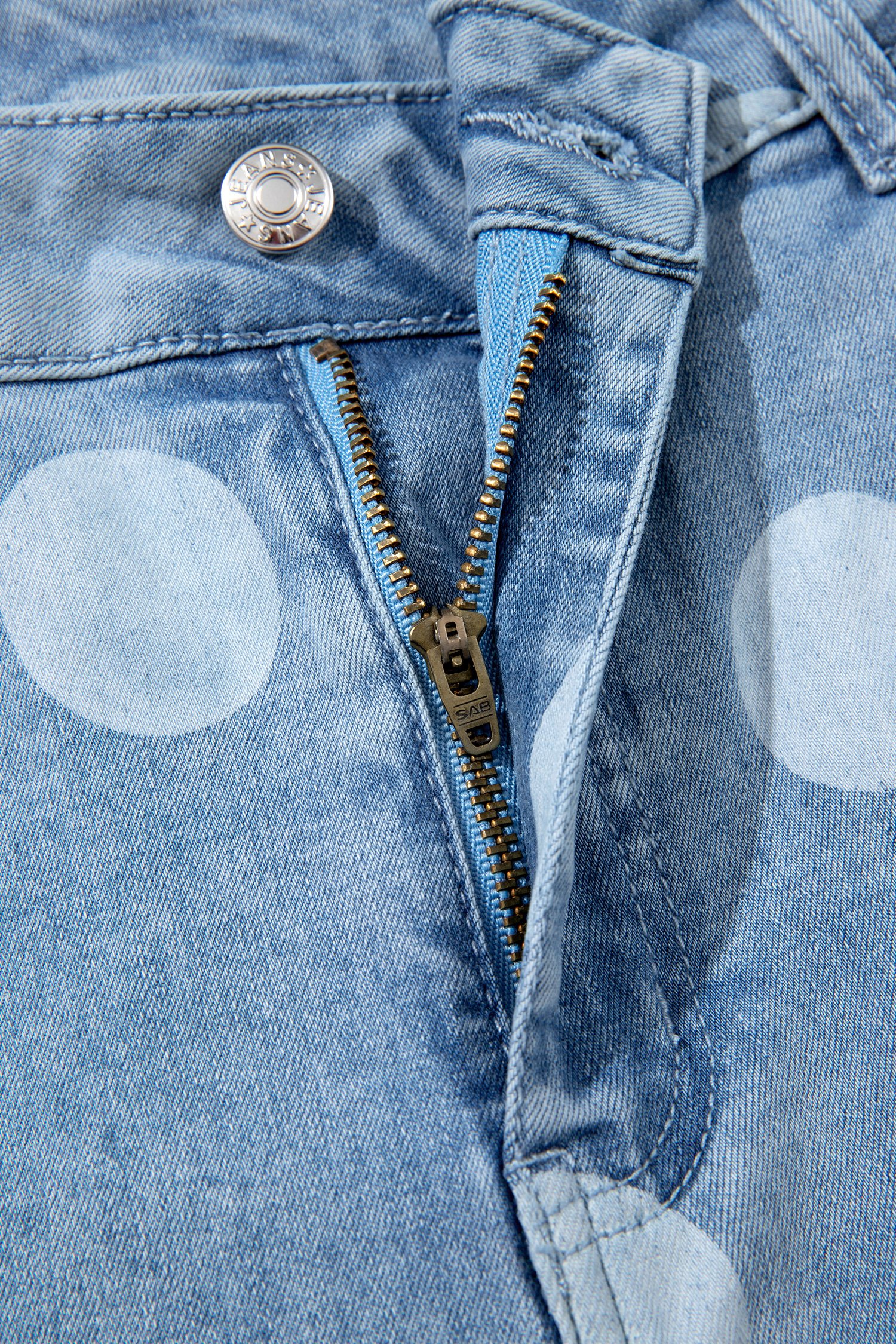 Polka Dot Ankle-Length Jeans - Image 10
