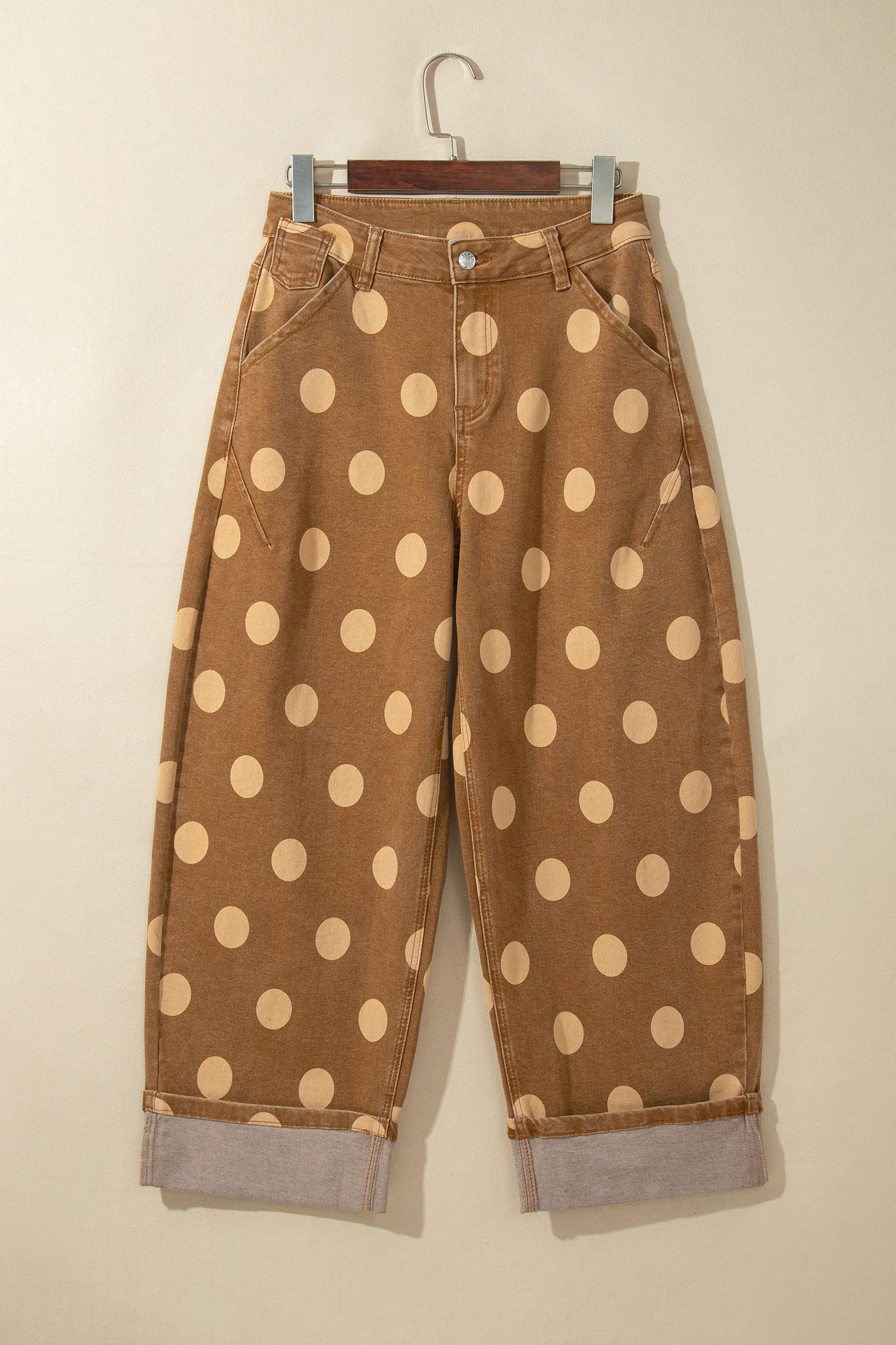 Polka Dot Ankle-Length Jeans - Image 17