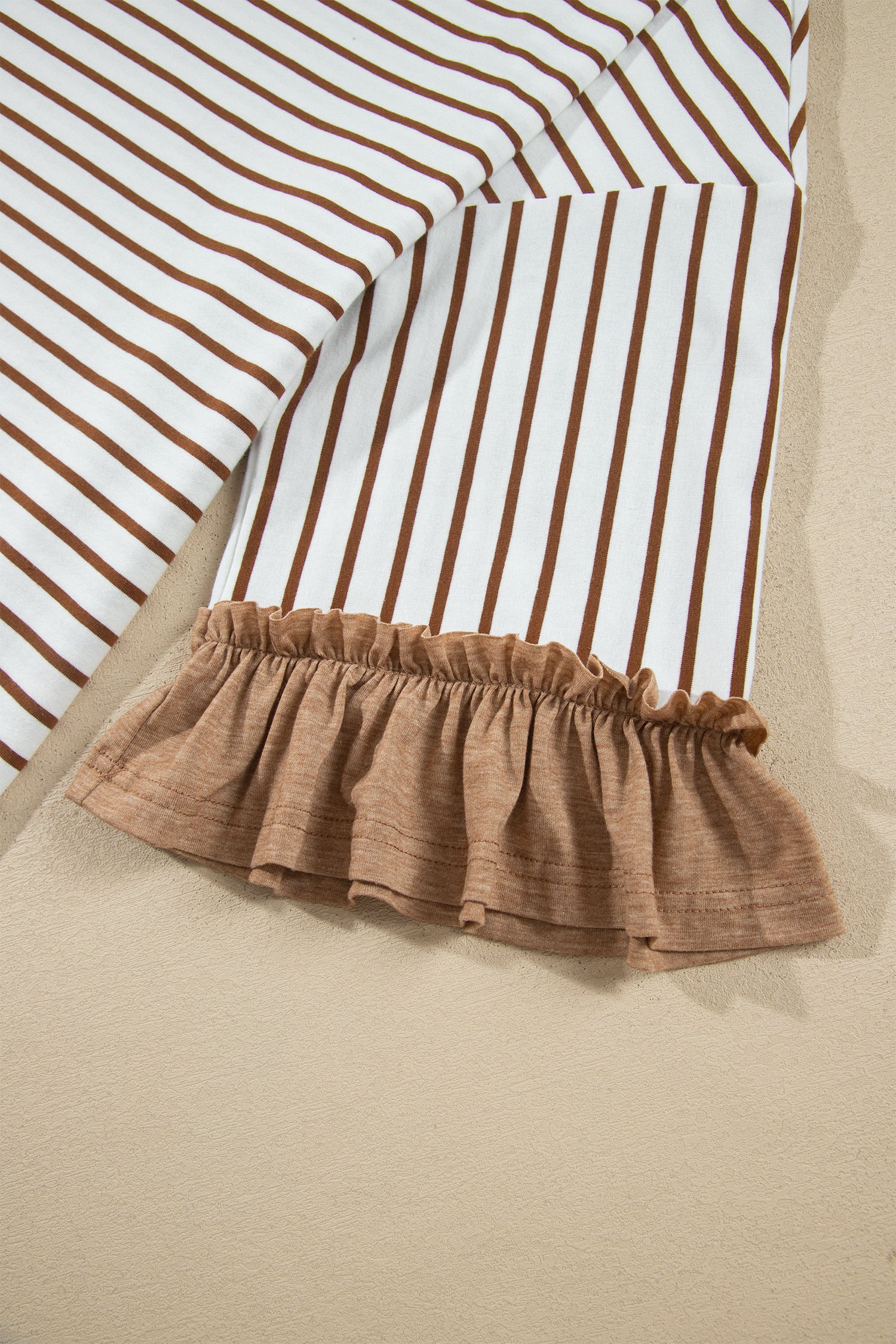 Khaki Stripe Pants 2pcs Set - Image 6