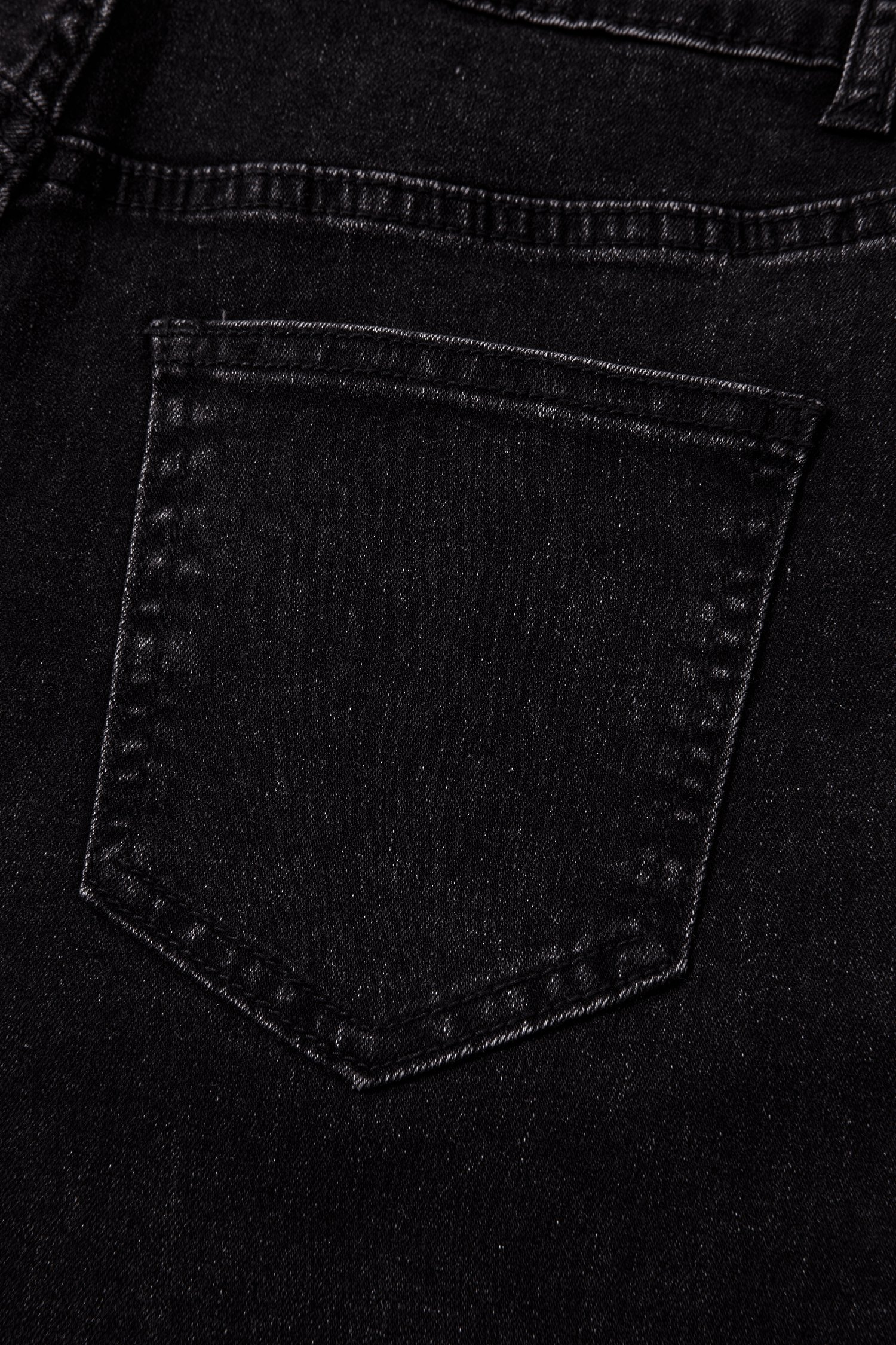 Black Studded Straight Leg Jeans - Image 7