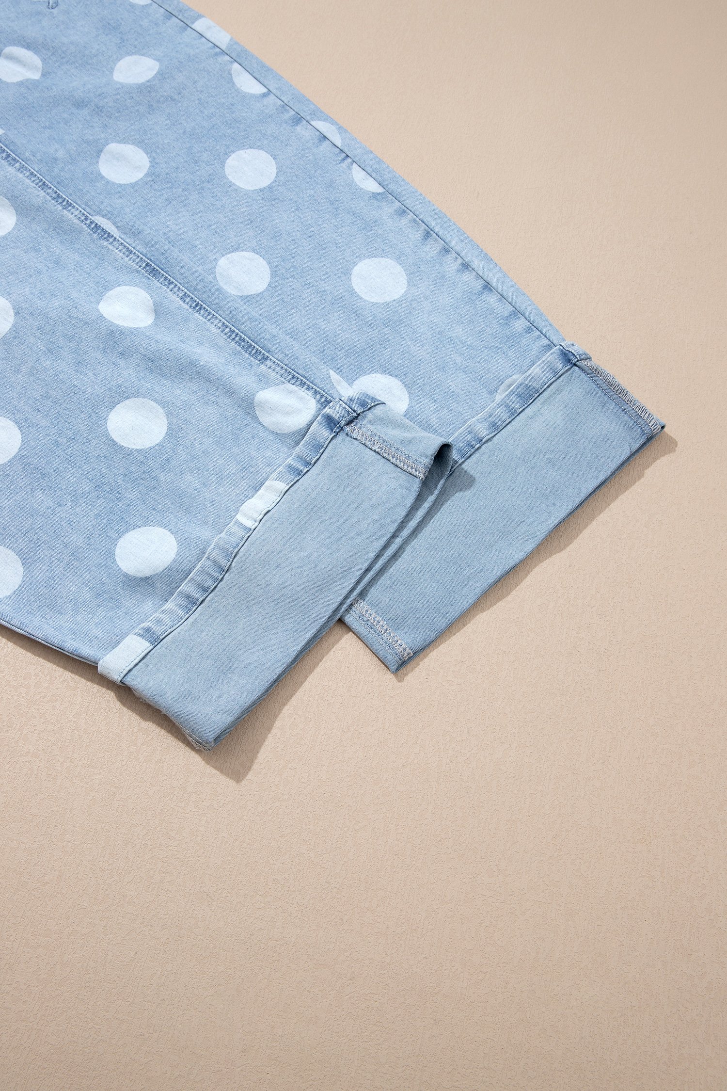 Polka Dot Ankle-Length Jeans - Image 8
