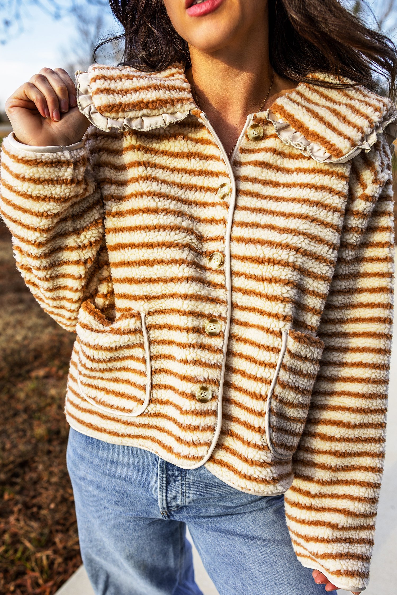 Fleece Button Front Shacket