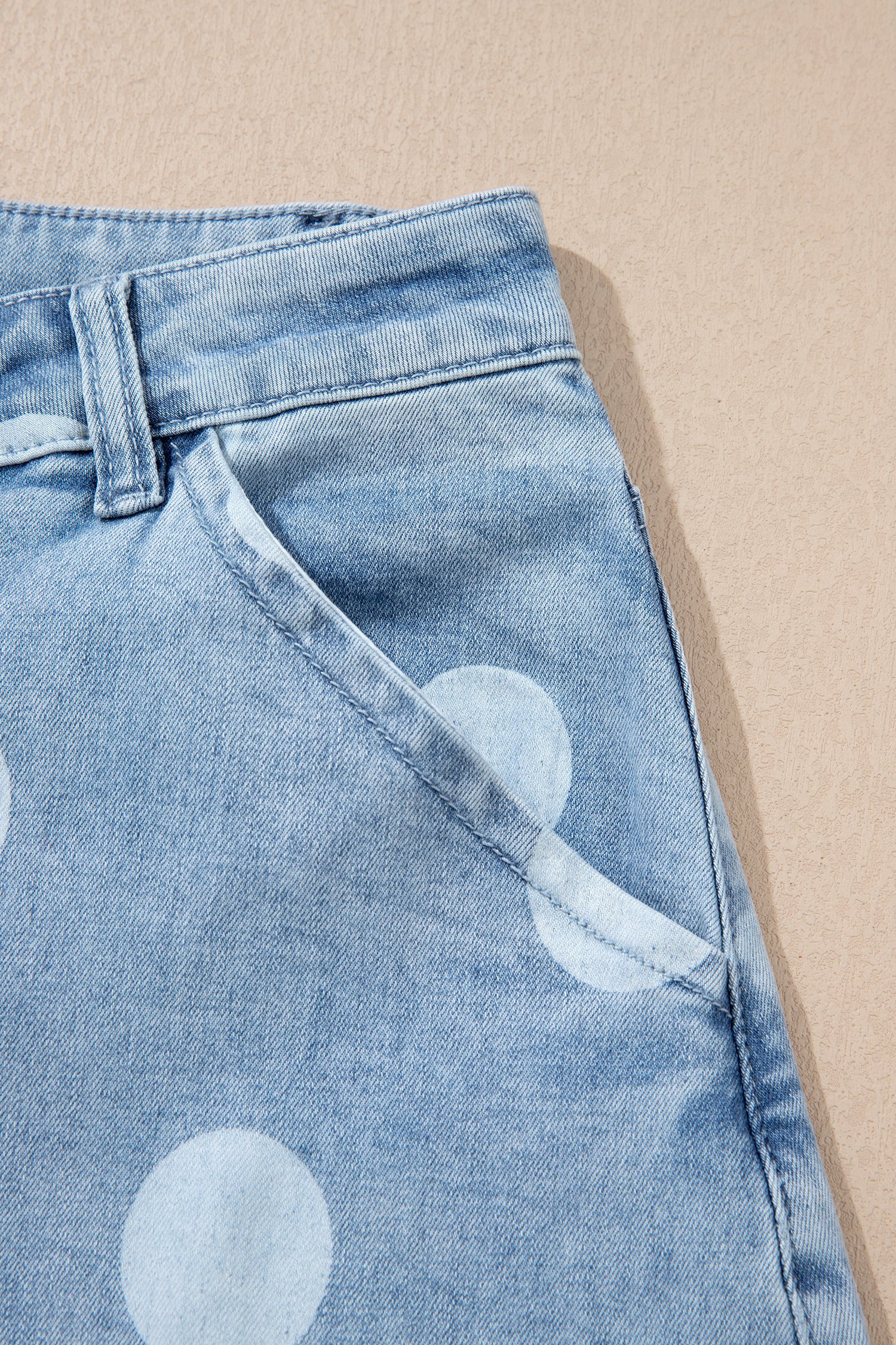 Polka Dot Ankle-Length Jeans - Image 11
