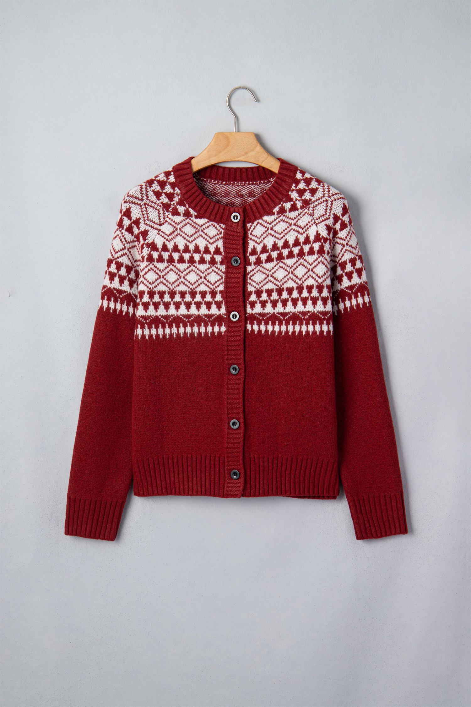 Red Plaid Cardigan - Image 6