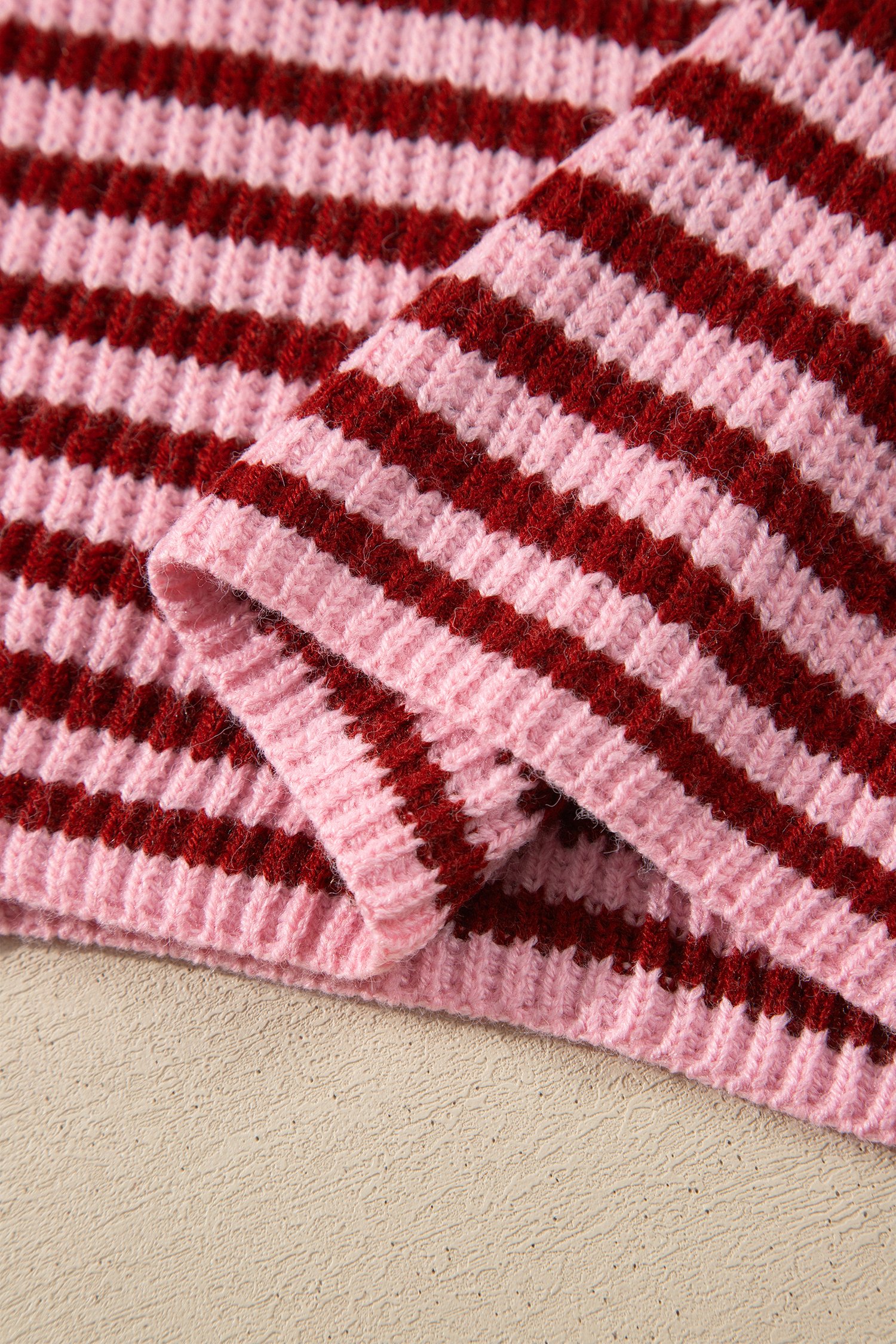 Red Stripe Open Front Cardigan - Image 11