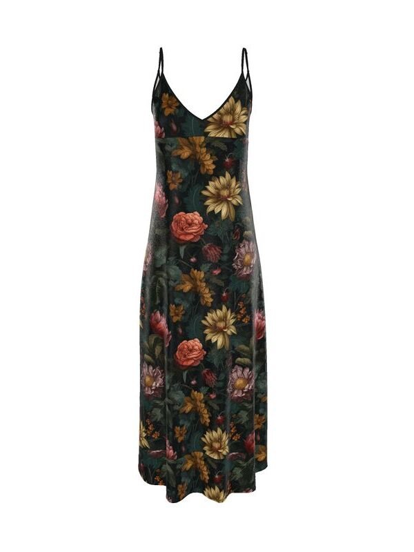 Dark Floral Slip Dress