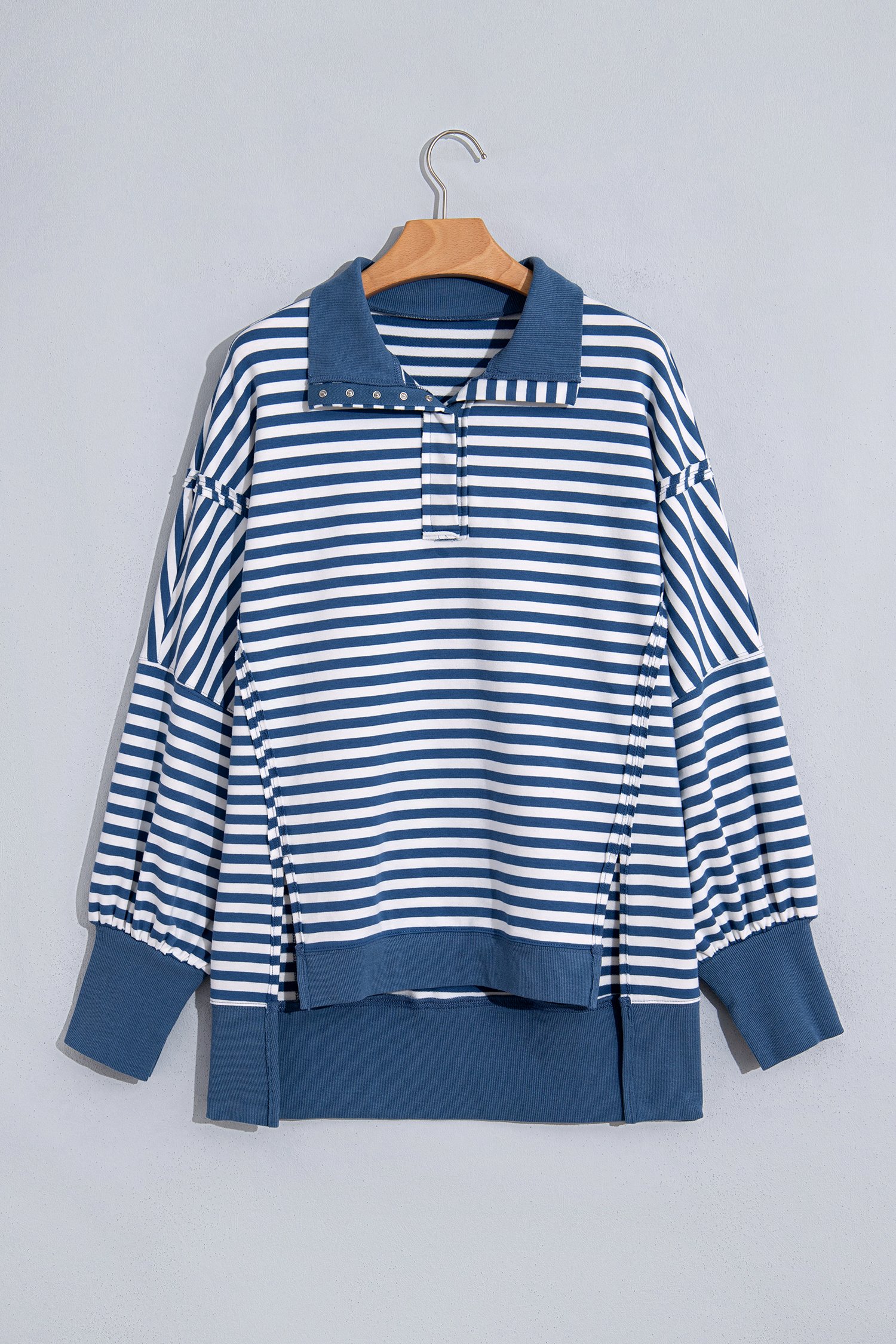 Sea Stripe Pullover Sweatshirt - Image 17