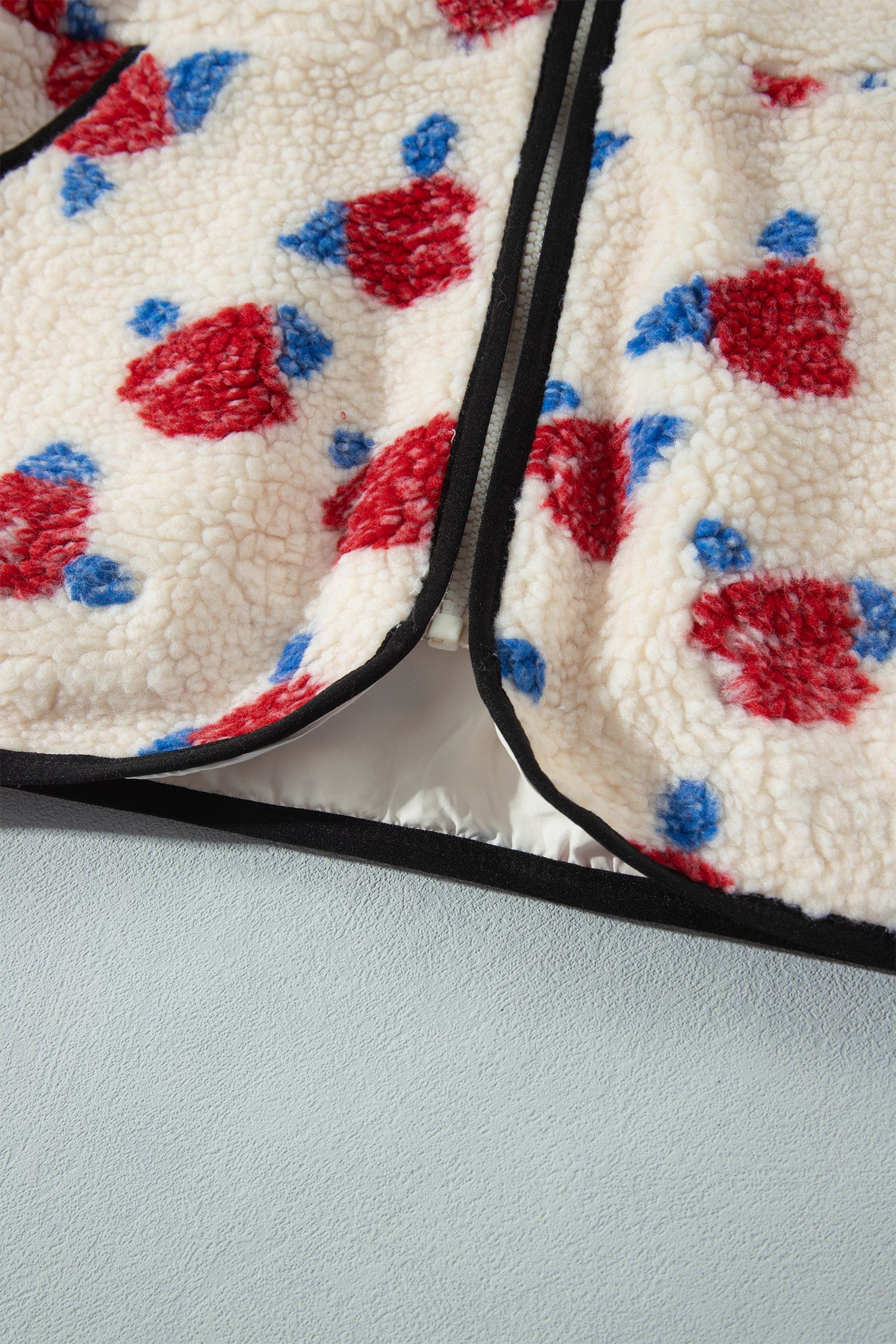Floral Print Fleece Coat - Image 6