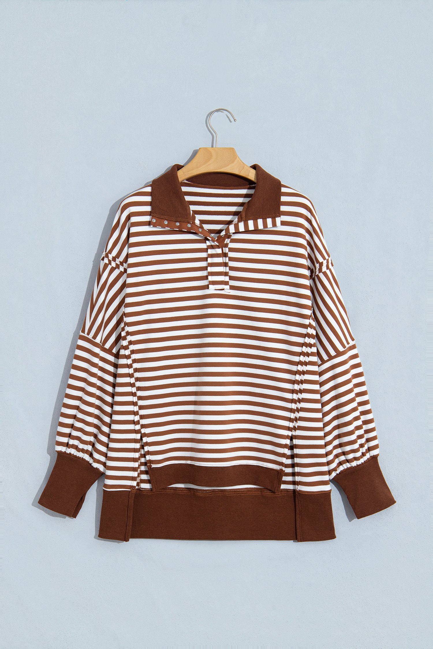 Sea Stripe Pullover Sweatshirt - Image 4