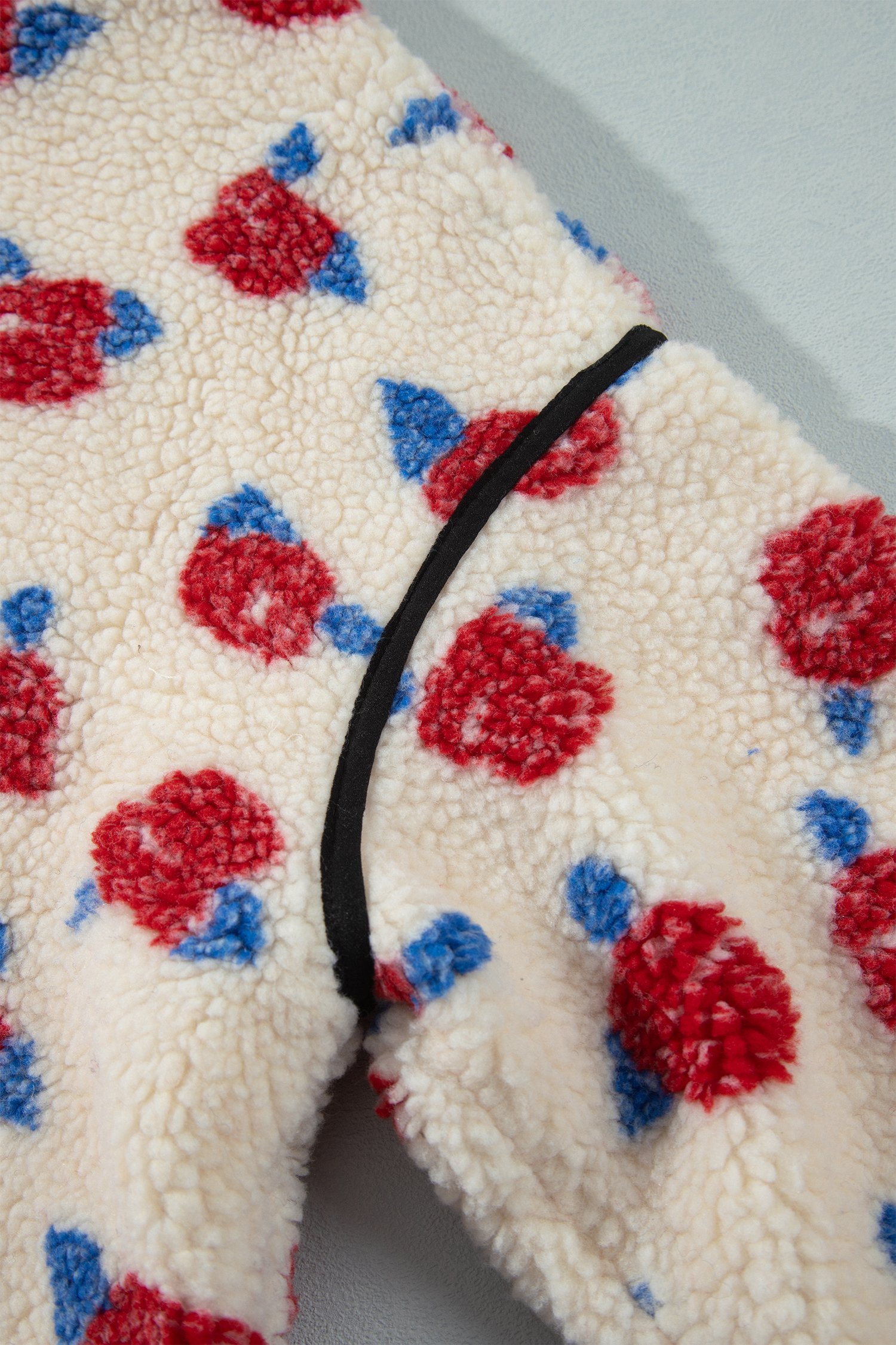 Floral Print Fleece Coat - Image 8