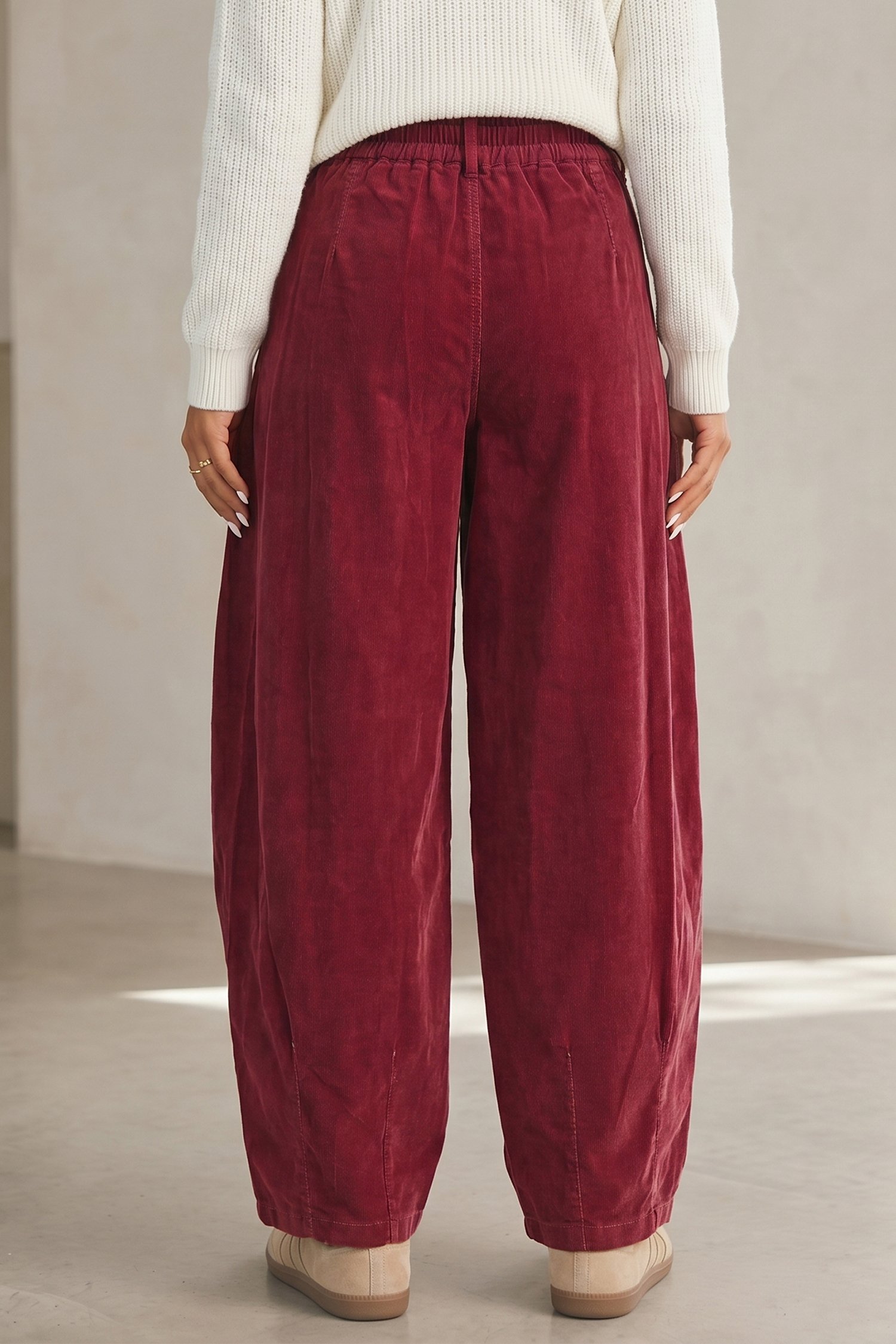 Drawstring Corduroy Pants - Image 8