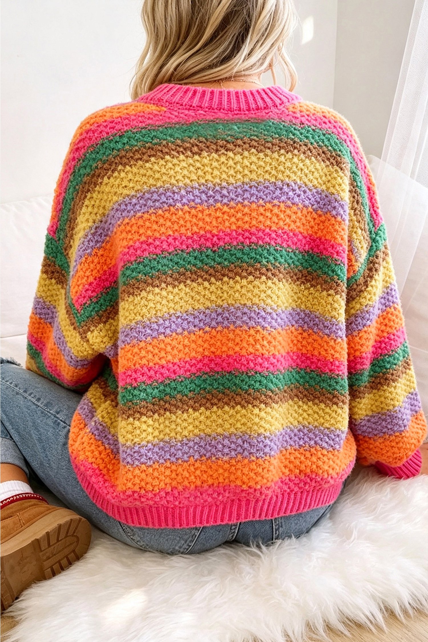 Rainbow Striped Sweater - Image 2