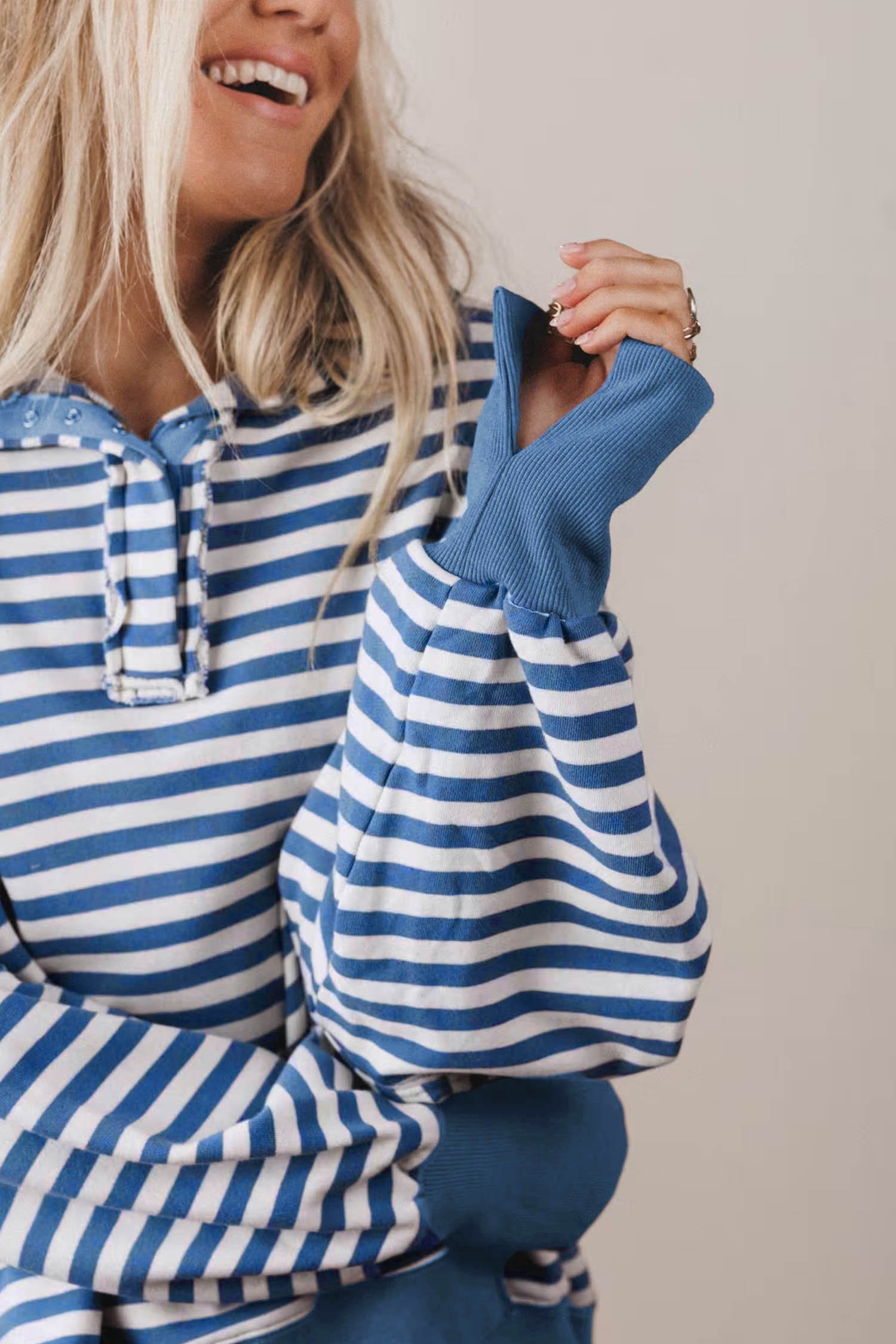 Sea Stripe Pullover Sweatshirt - Image 16