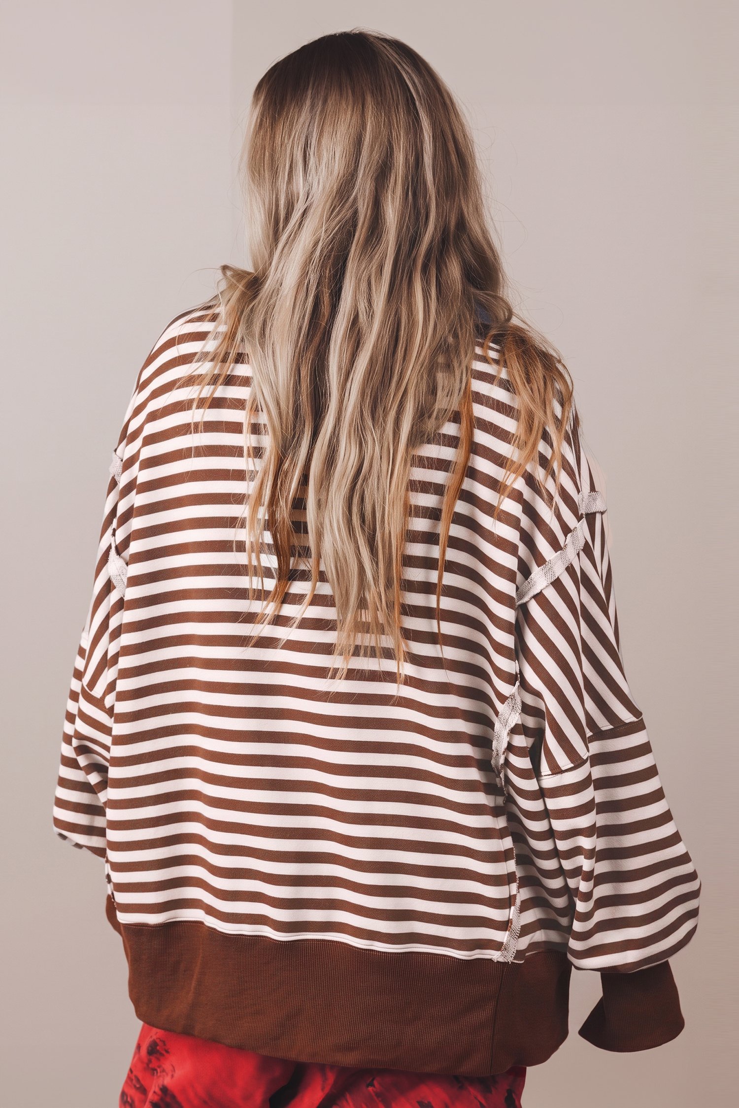Sea Stripe Pullover Sweatshirt - Image 2