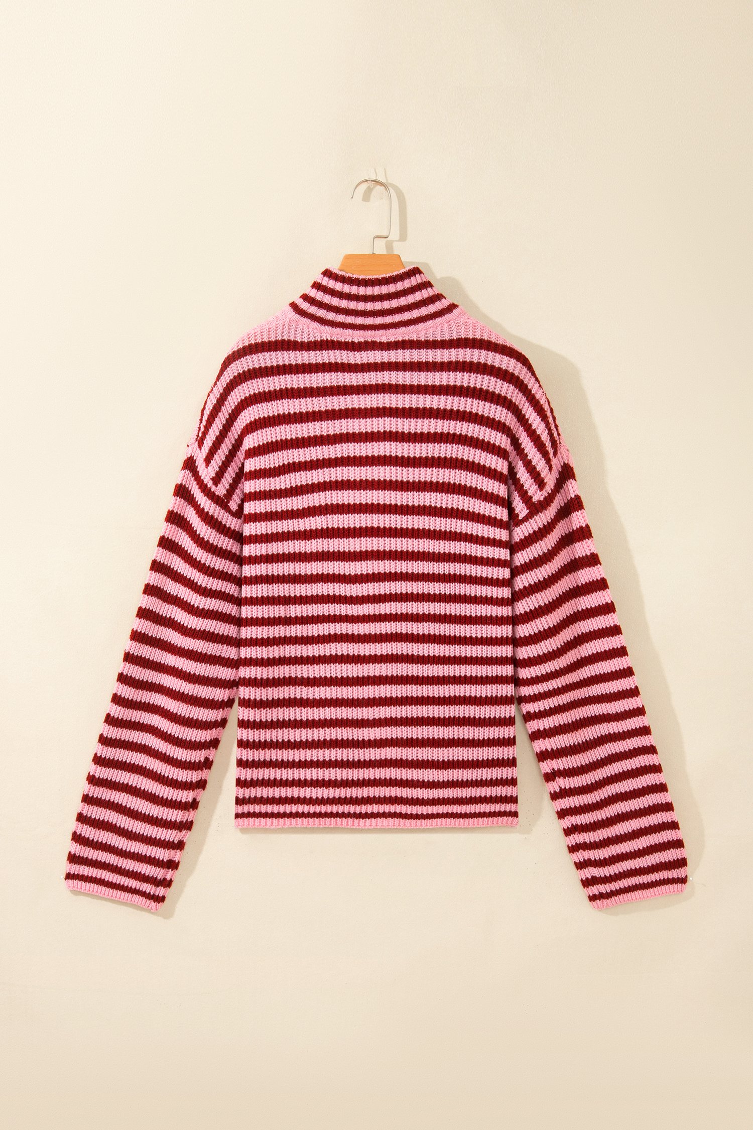 Red Stripe Open Front Cardigan - Image 4