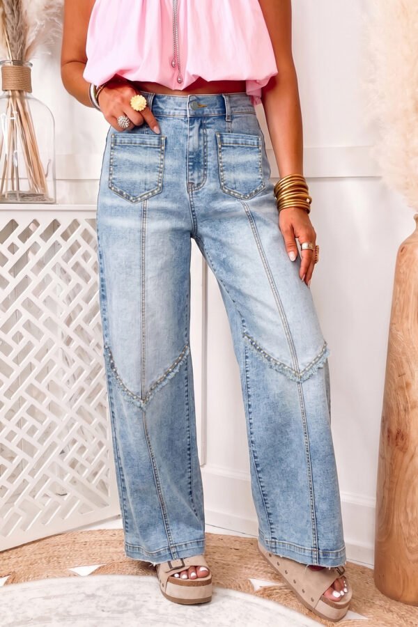 Arrow Dart Wide Leg Jeans