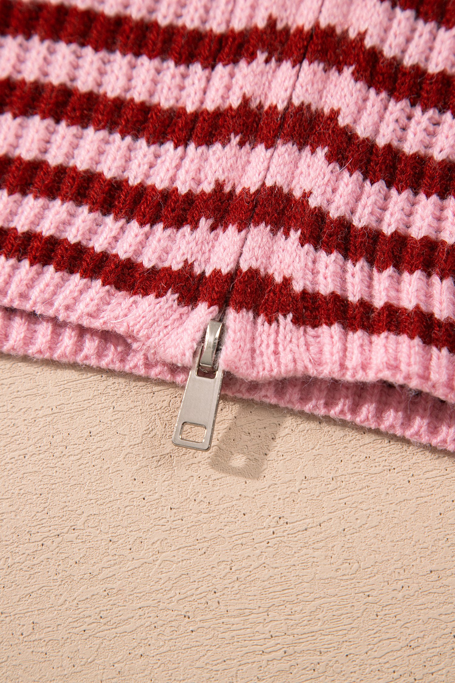 Red Stripe Open Front Cardigan - Image 7