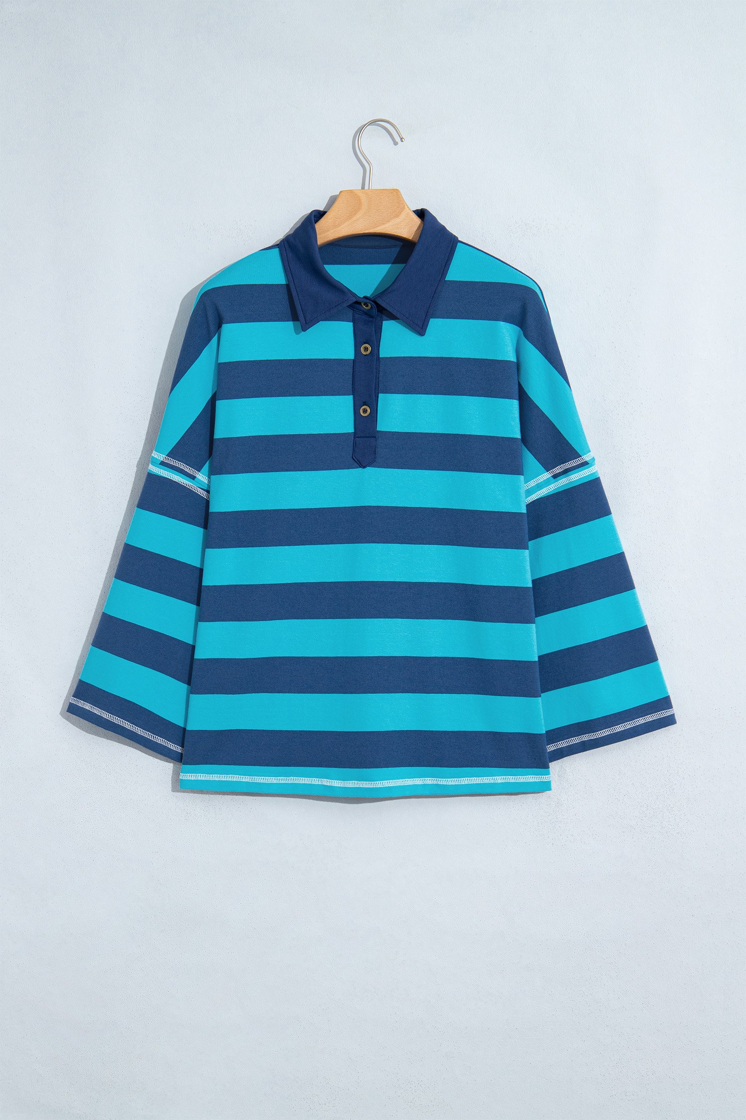 Blue Stripe Loose Top - Image 5