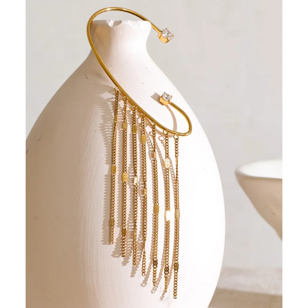 Golden Cascade Ear Cuff - Image 2
