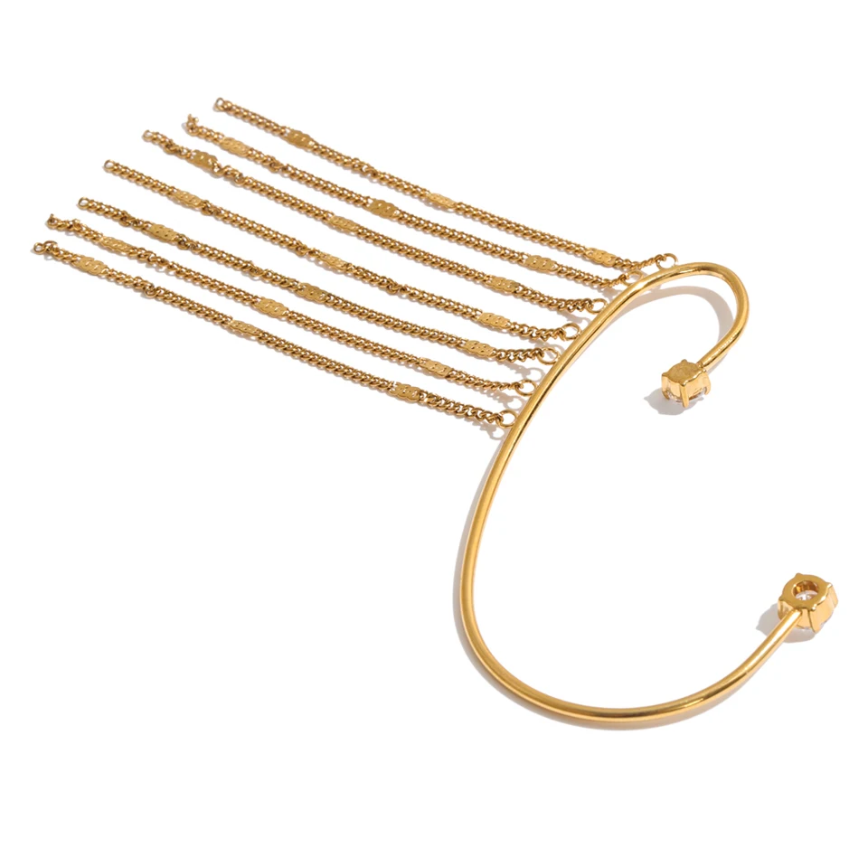 Golden Cascade Ear Cuff - Image 7